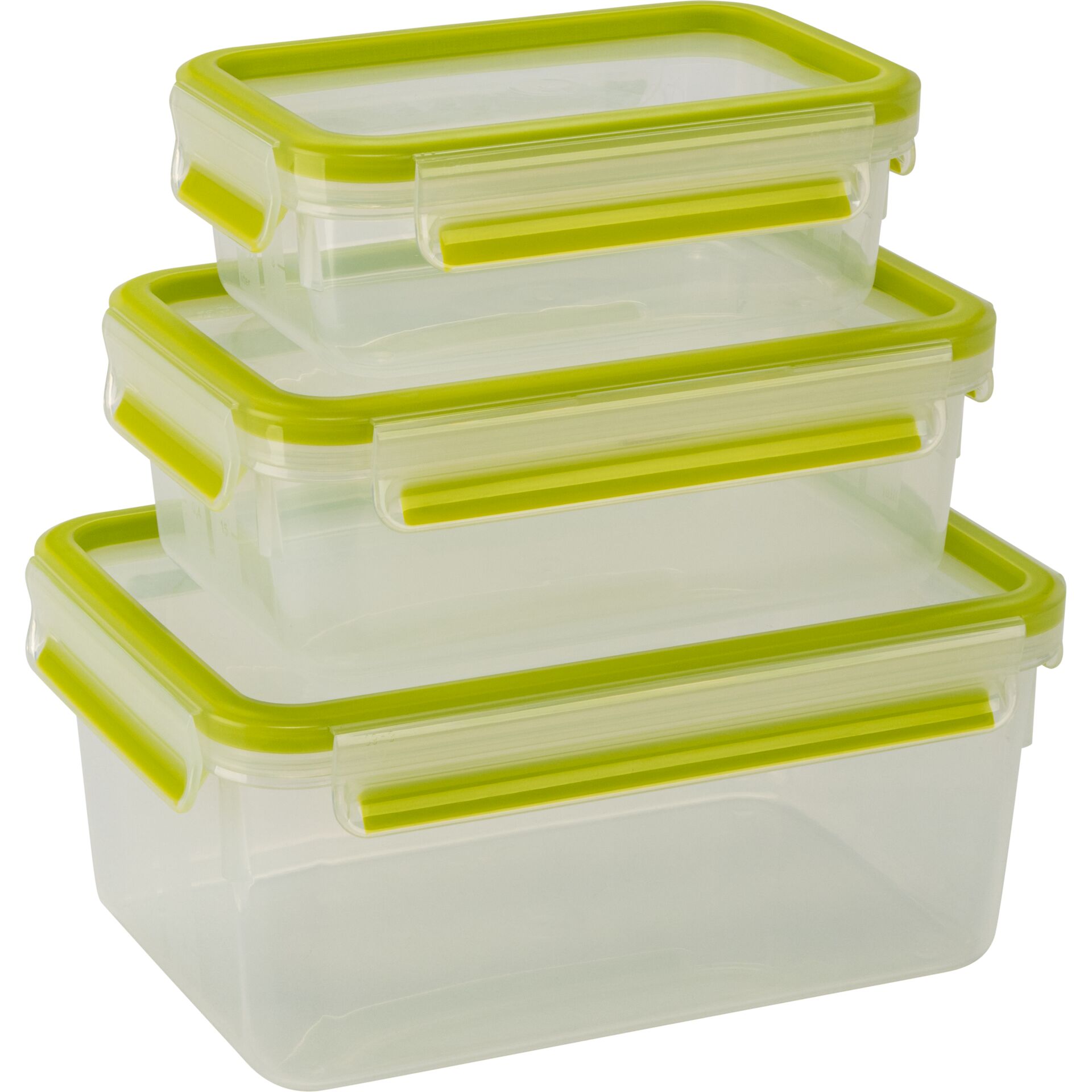 Aufbewahrungsbox, Stapelbox, 透明, Grün, Kunststoffbox