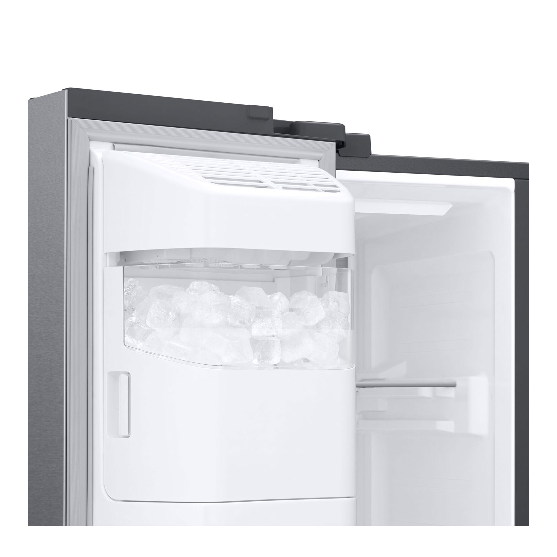 Eiswürfelbehälter, Gefrierfach, Kühlschrank, Integrierte Eiswürfelmaschine, Transparent