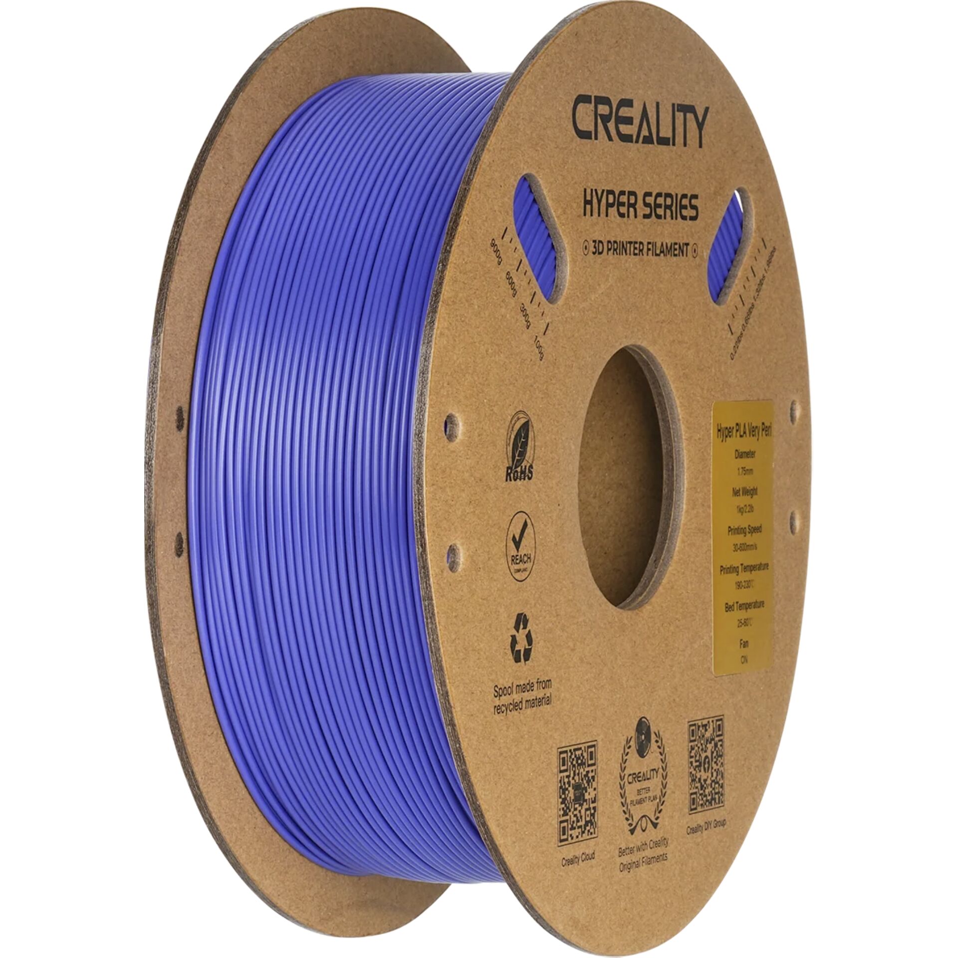 3D-Druck-Filament, PLA-Filament, blaues Filament, Spule, Hyper Series