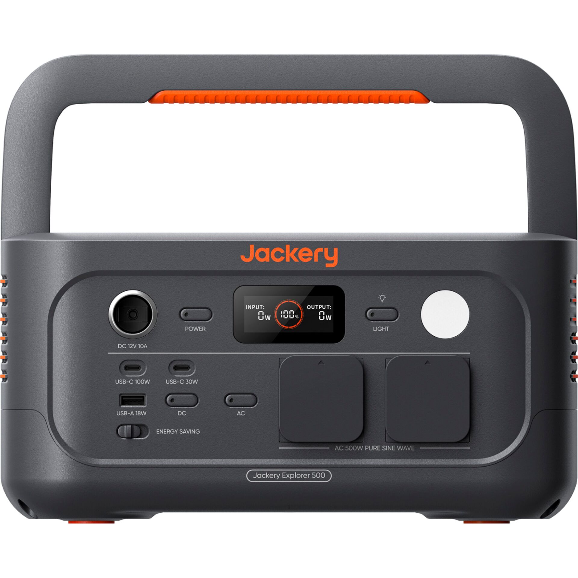power station, portable charger, USB-C, DC input, display panel
