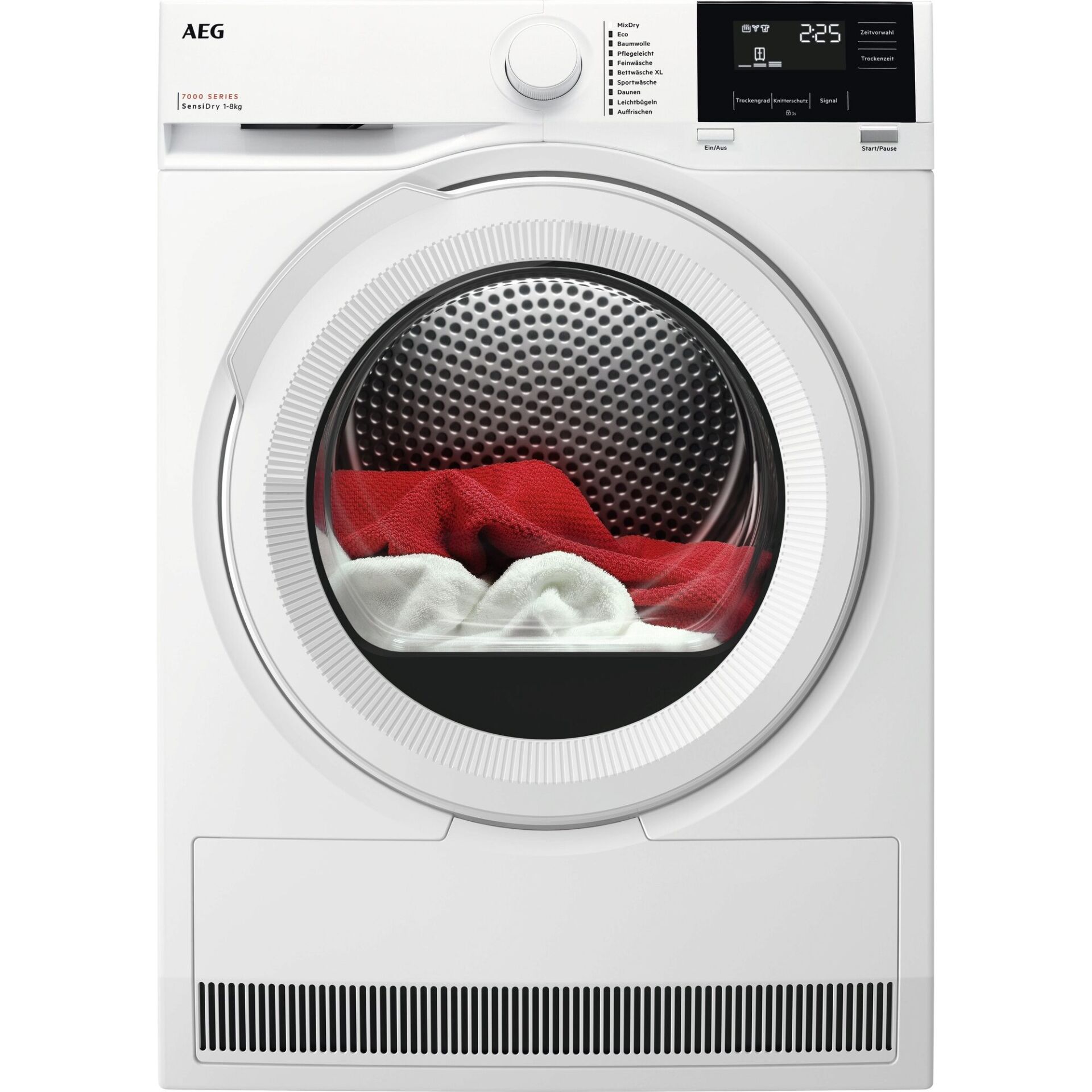 Waschmaschine, Frontlader, Weiße Farbe, Trommel, Digitaldisplay