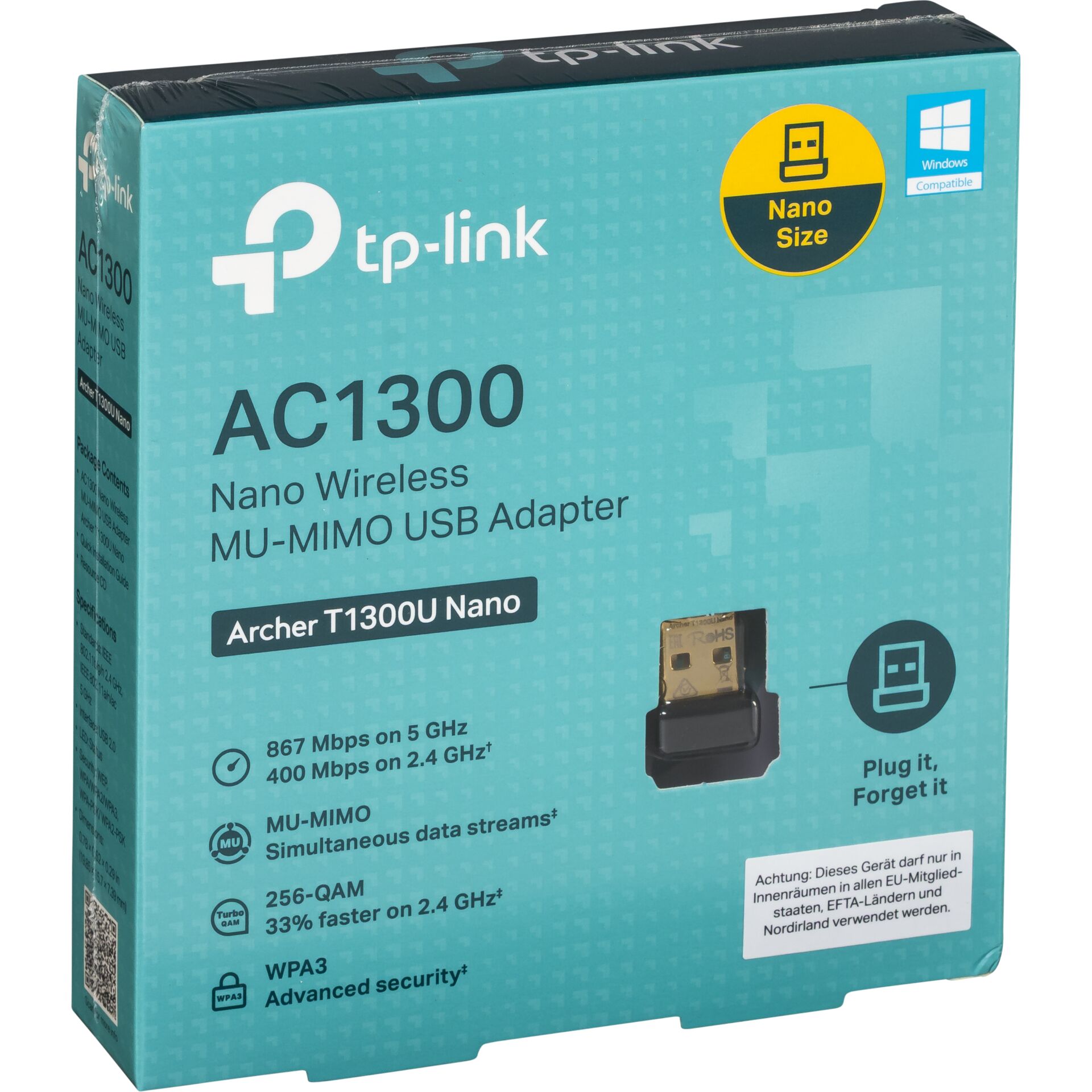 TP-Link, AC1300, Nano Wireless, USB Adapter, MU-MIMO