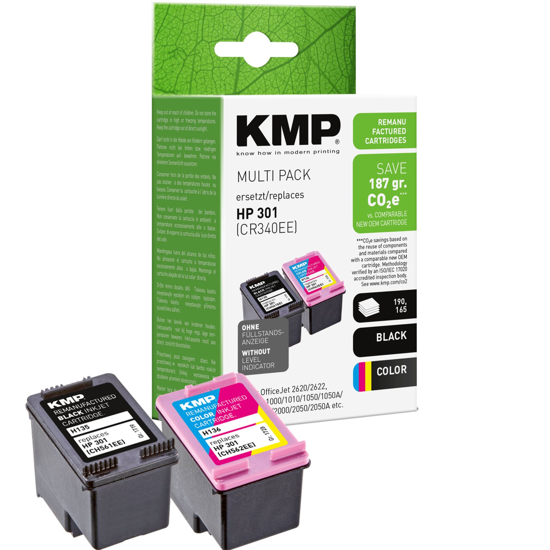 Adapter, Elektronik, Computer-Ausrüstung, Computerausrüstung, QR-Code, Tintenpatronen, Druckerpatronen, KMP, Mehrfachpack, Farbpatronen