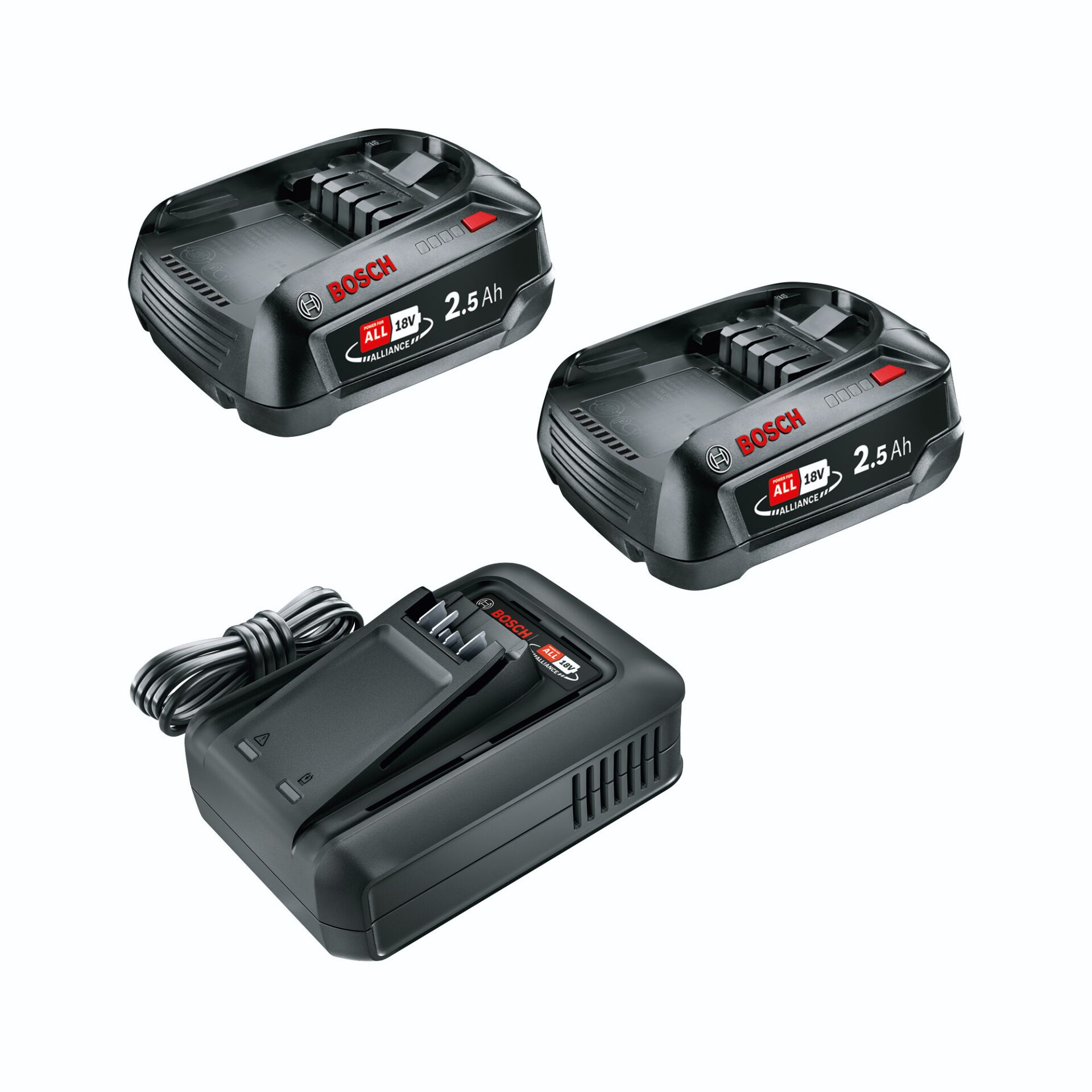 Li-Ion Akku, 2,5 Ah, Bosch, Akku-Paket, Ladegerät