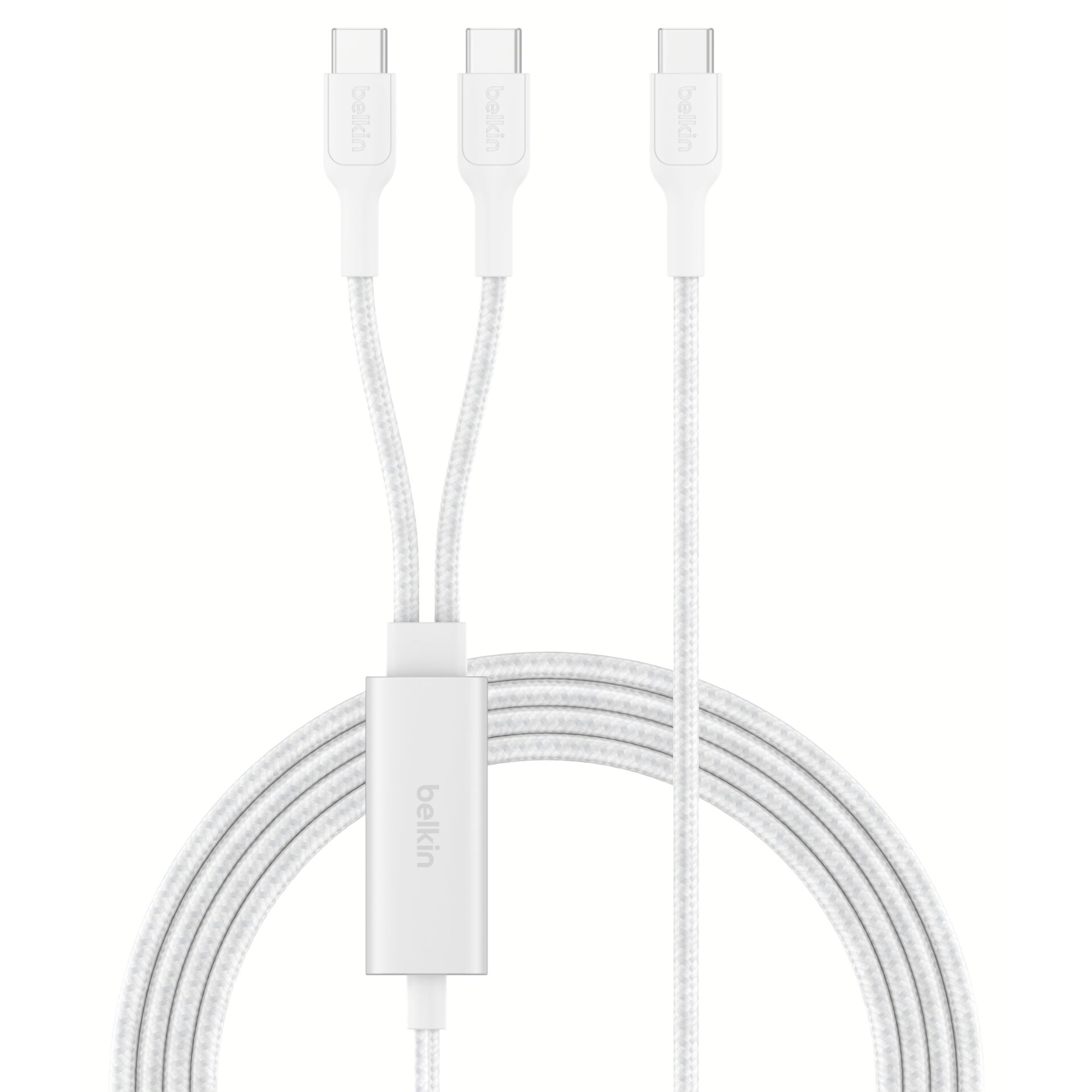 USB-C, Ladekabel, braided, mehrfach steckverbindungen, weiß