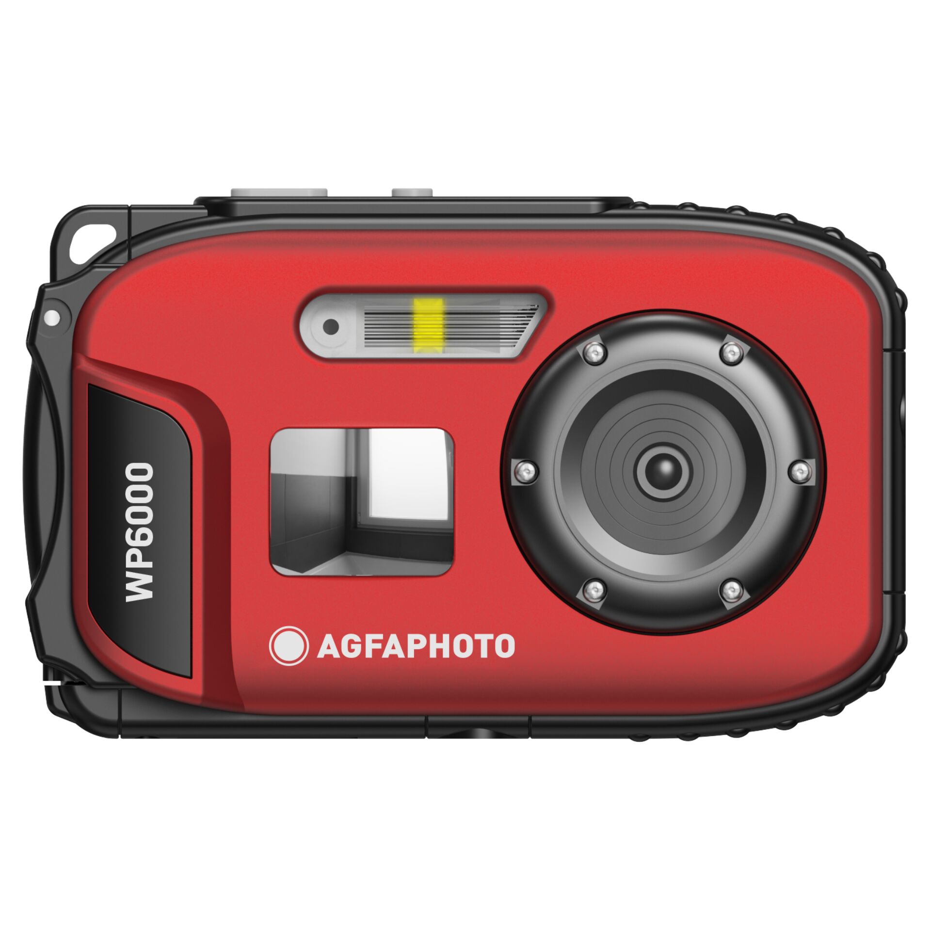 action_camera, rot, wasserdicht, objektiv, AGFAPHOTO