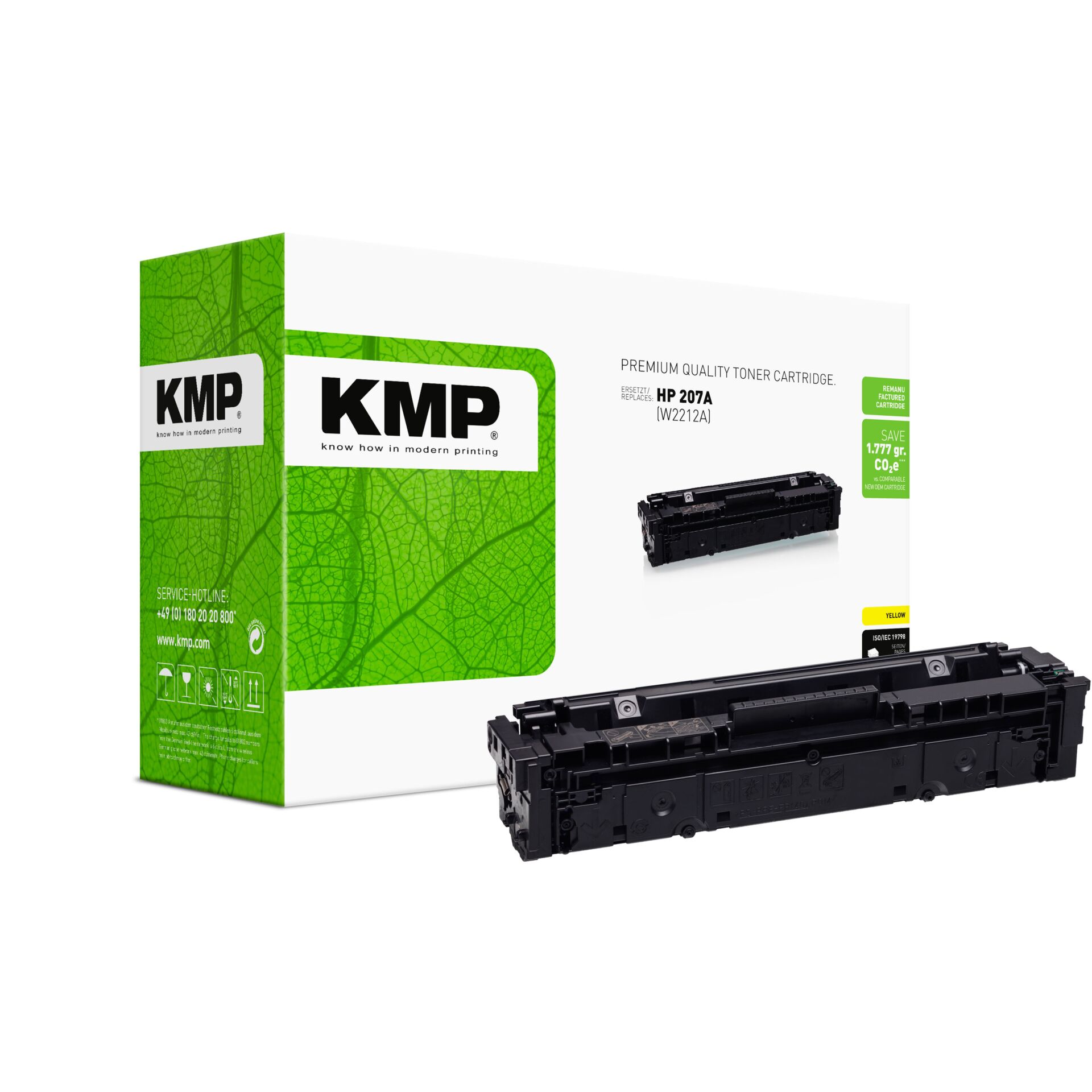 Tonerpatrone, Toner, KMP, HP 207A, Schwarz/Blau?, Tonerpatrone, Laserdrucker, HP 207A, Schwarzpatrone, Grüne Verpackung