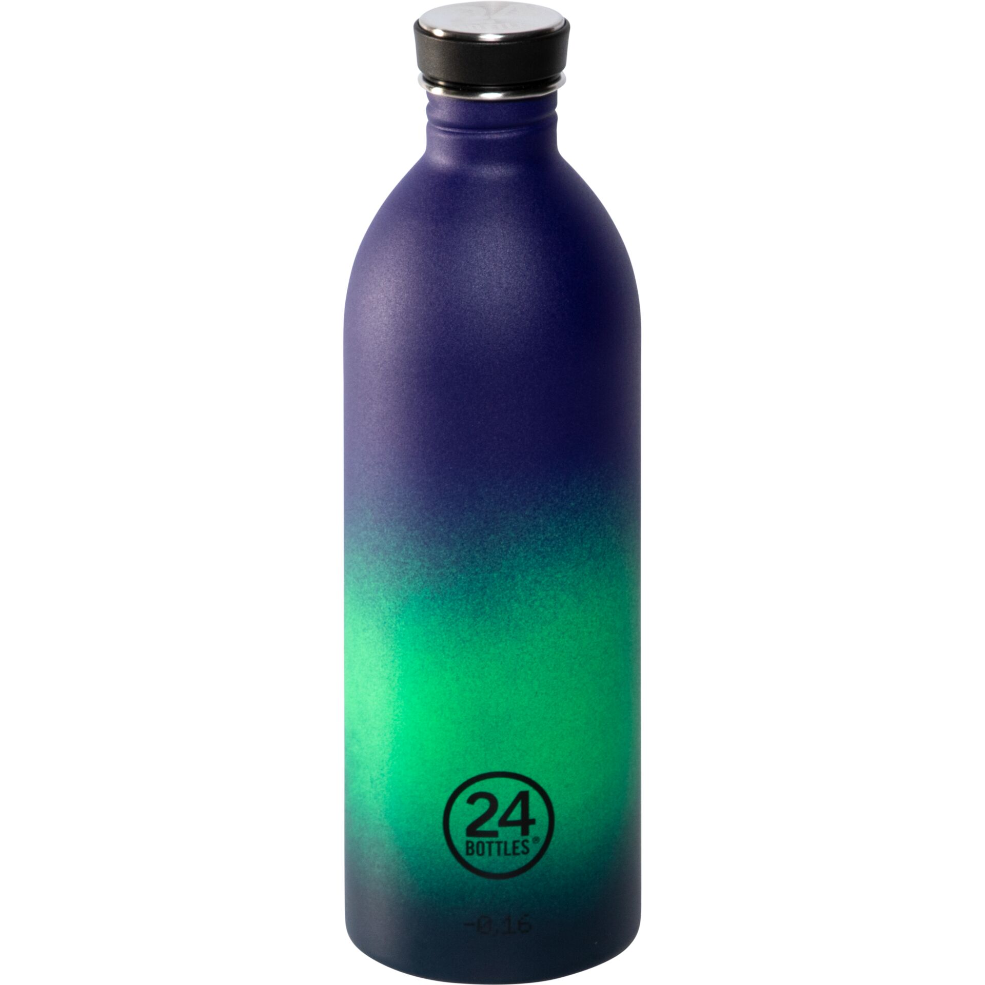 flasche, wasserflasche, verlauf, grün-blau, 24 Bottles