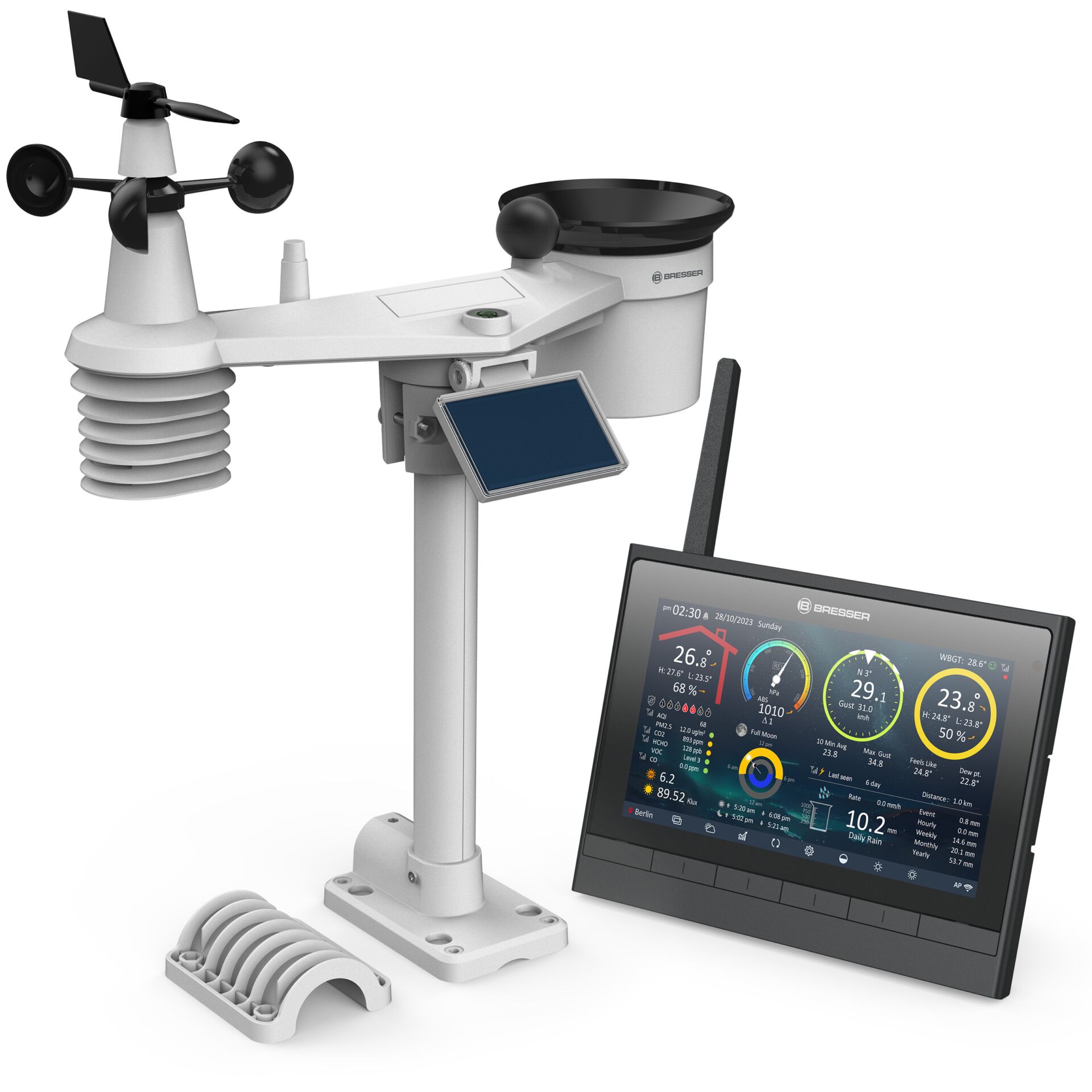 Wetterstation, Anemometer, Baugruppe, Montagearm, Instrumentenpanel