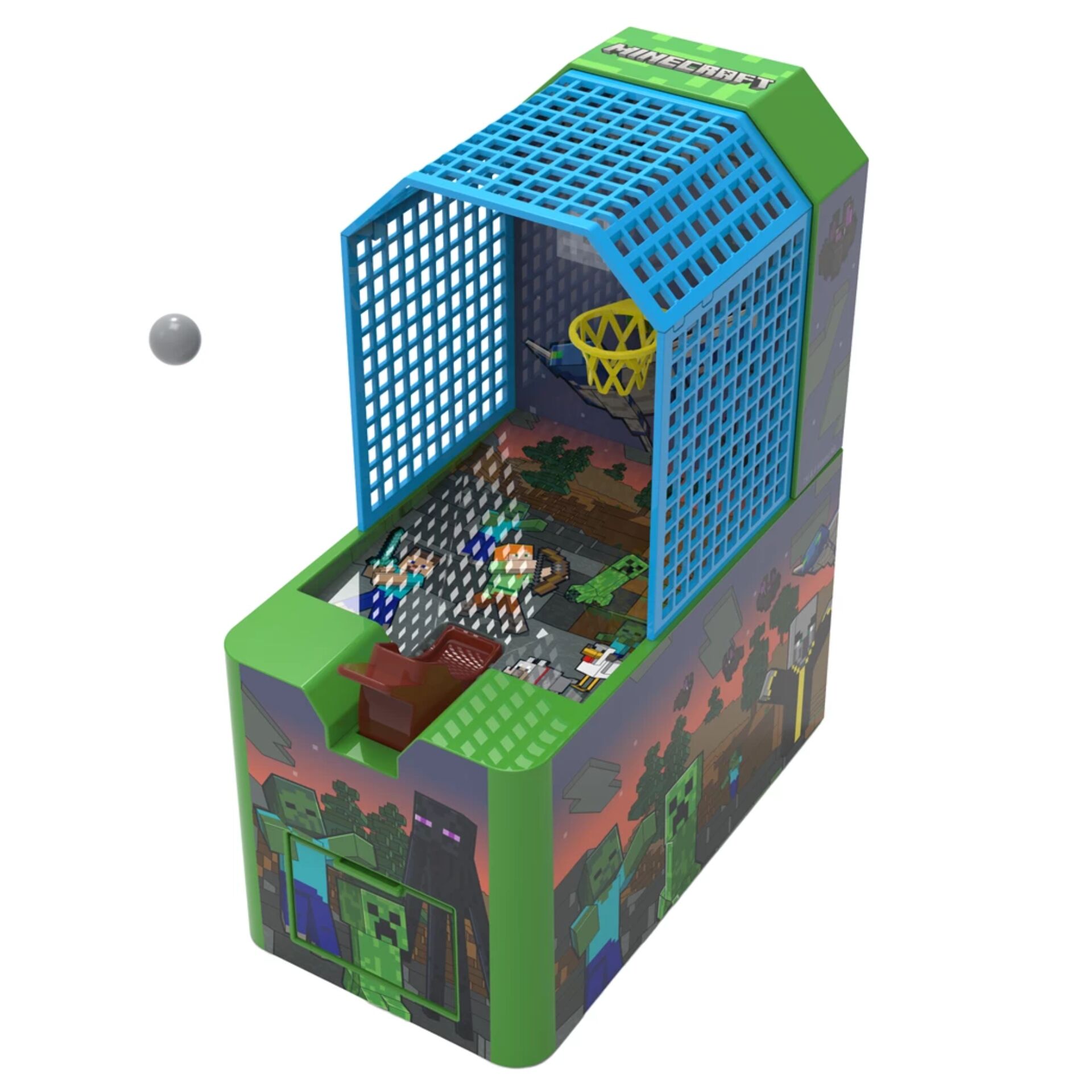 Minecraft, Basketball hoop, Miniature arcade, Gaming, Voxel art