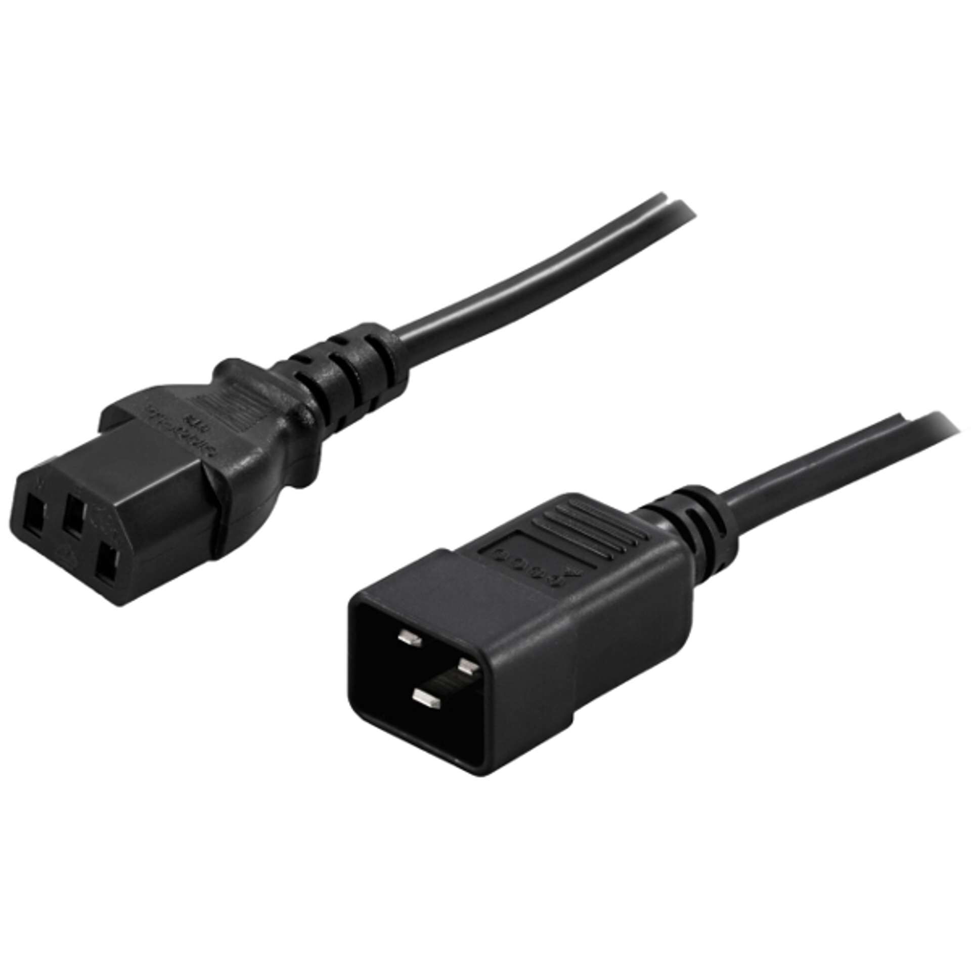 Netzteilkabel, IEC-Stecker, C13-C13 Kabel, Netzanschluss, Schwarz