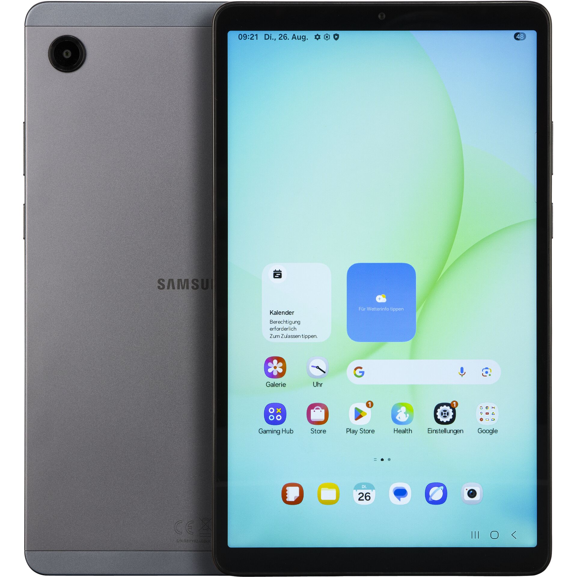 Tablet, Android, Galaxy Tab, Grau, Frontkamera