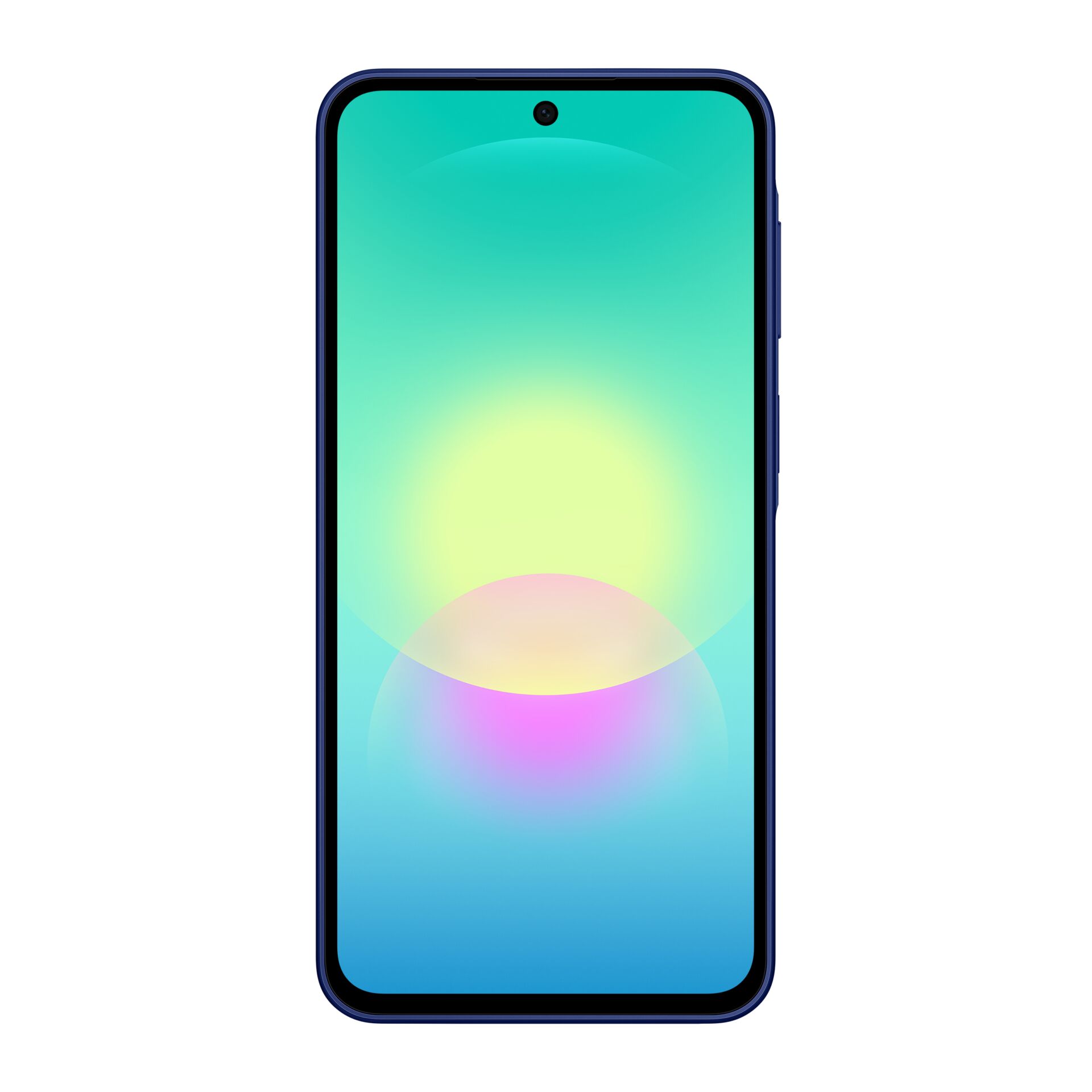 Smartphone, Infinity‑O Display, Front Camera Hole, Blue Frame, Gradient Screen