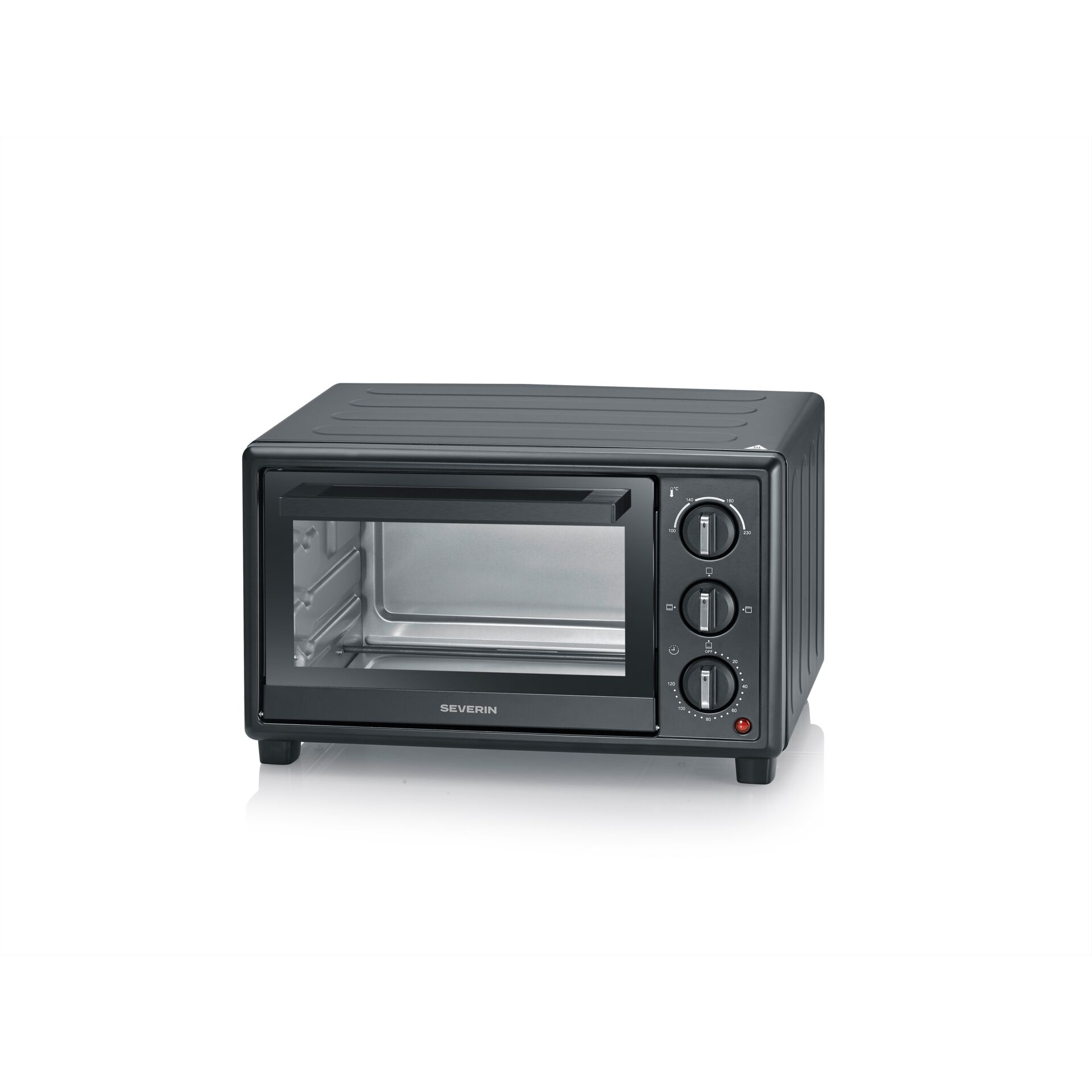 Toaster, Kompakt, Backofen, Glasdurchsicht, Bedienknöpfe