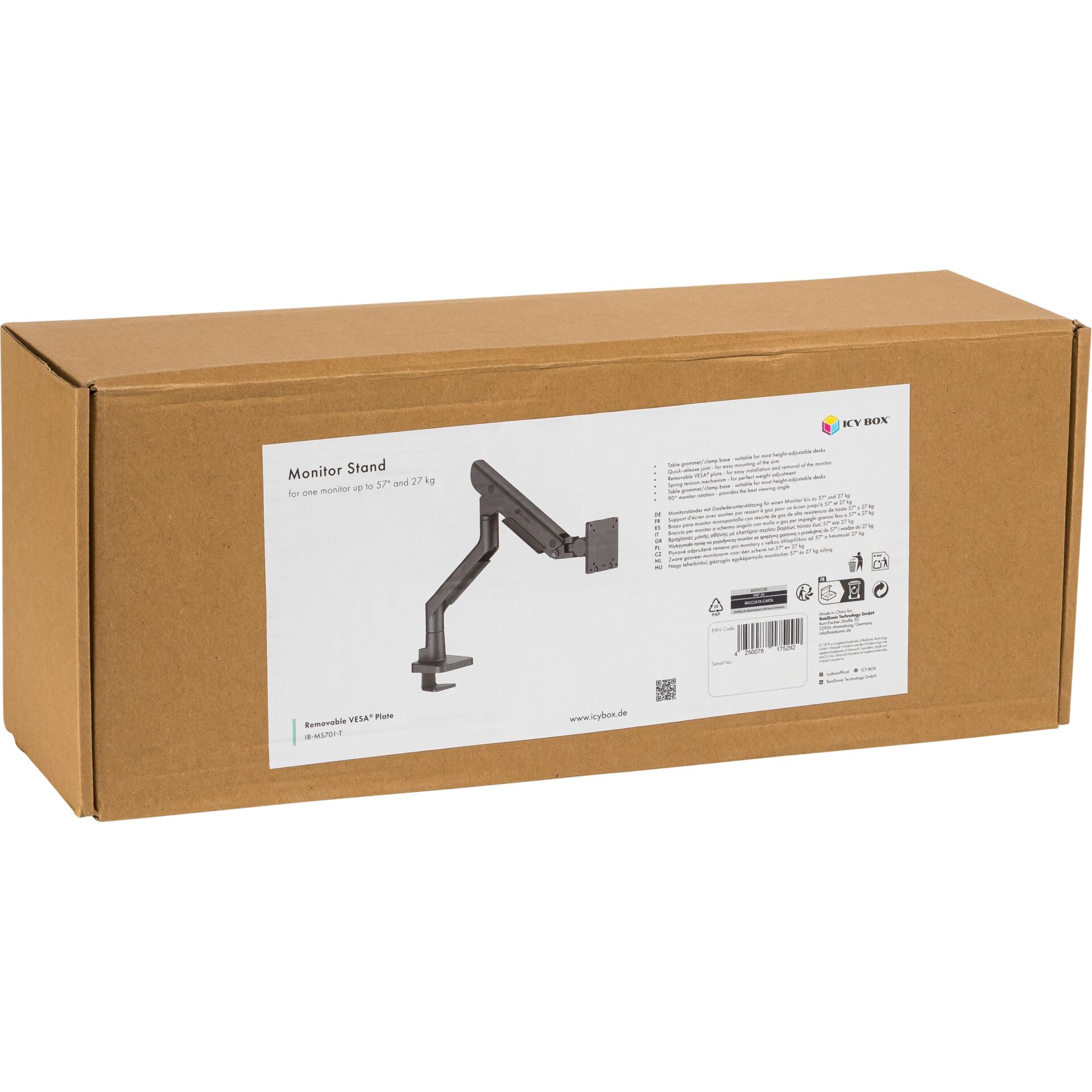 Monitorarm, Desk Mount, Adjustable Arm, VESA Plate, Boxed Kit