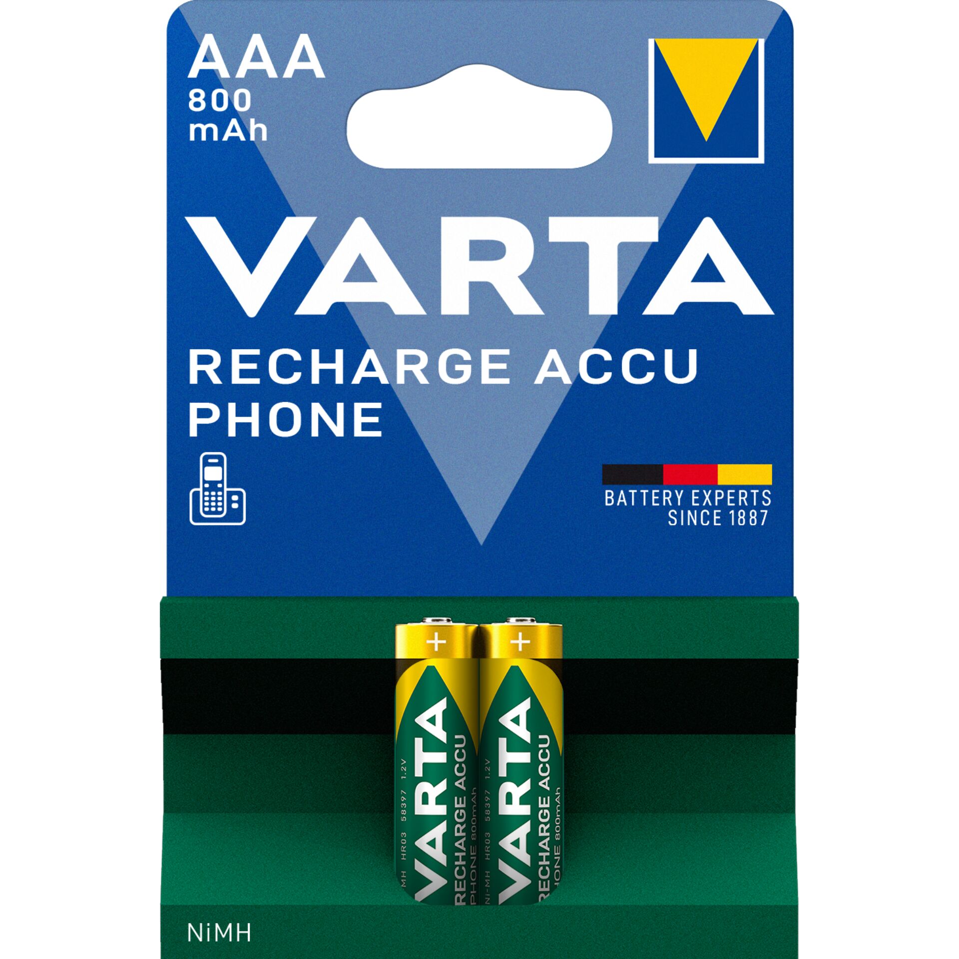 50x2 Varta Akku Professional  NiMh 800 mAh Micro VPE Masterk.