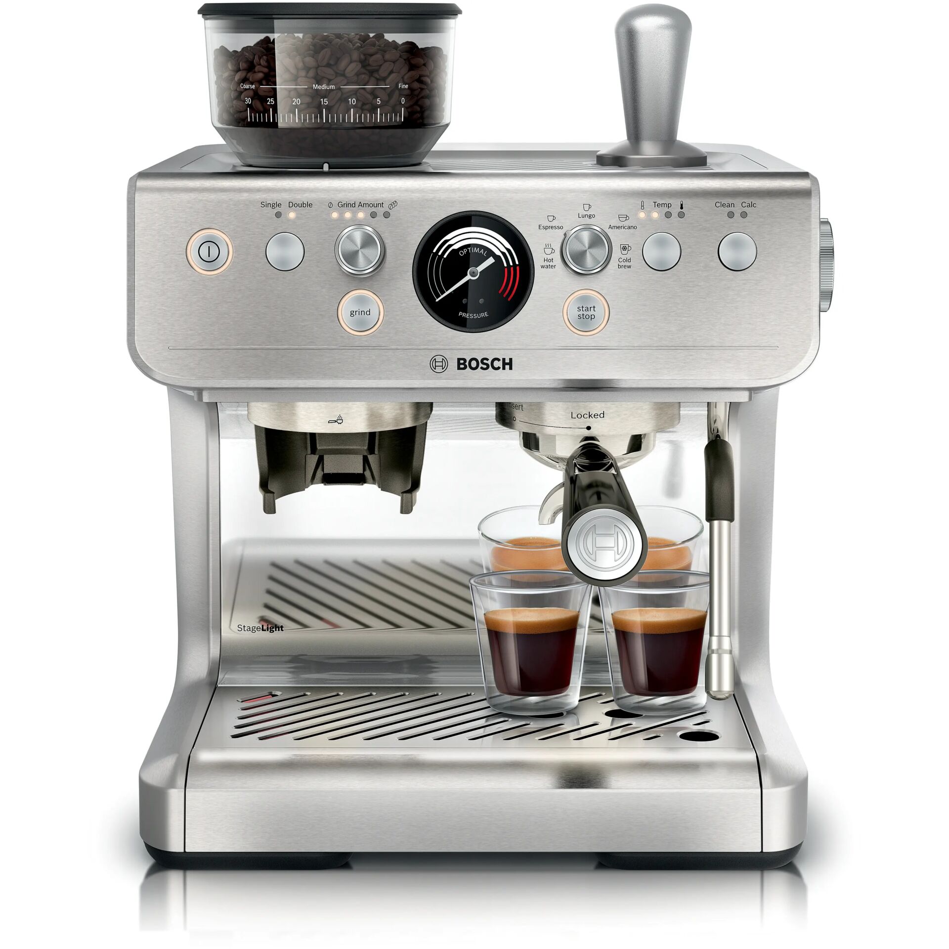 Espressomaschine, Kaffeemaschine, Edelstahl, Dualboiler, Portafilter