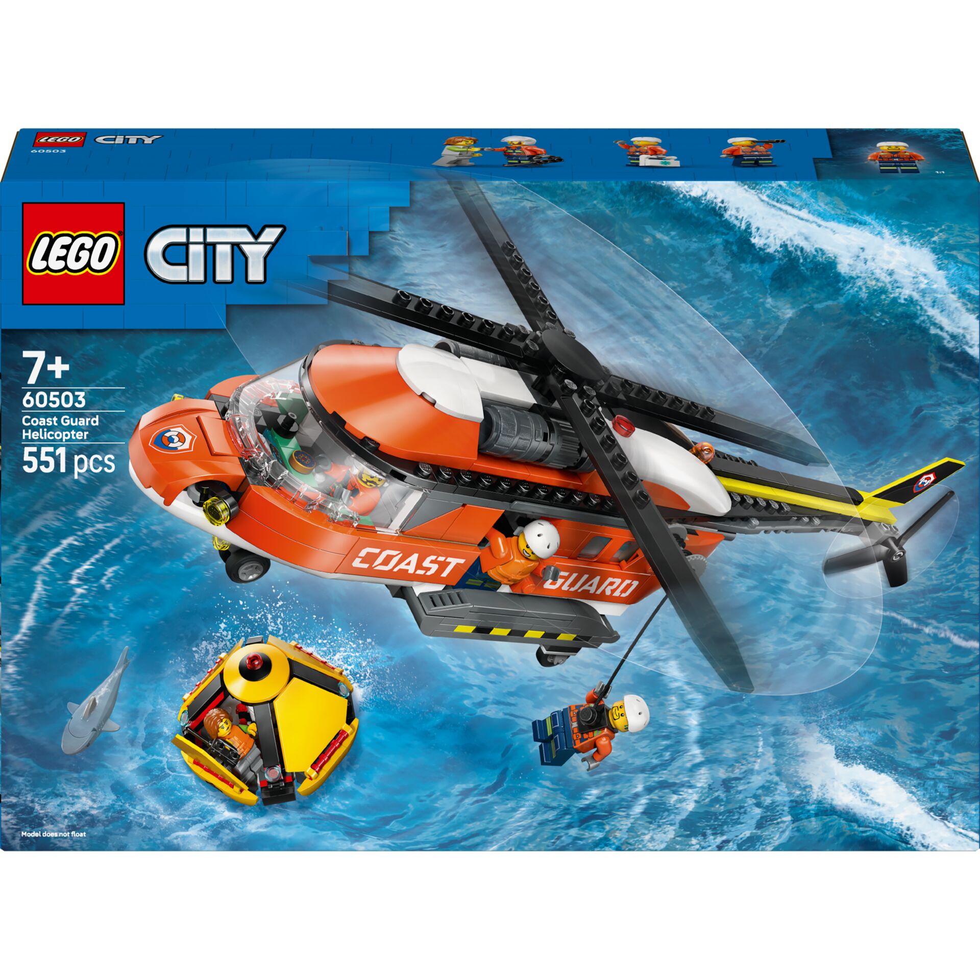 Hubschrauber, Coast Guard, LEGO City, Seenotrettung, 552 Teile