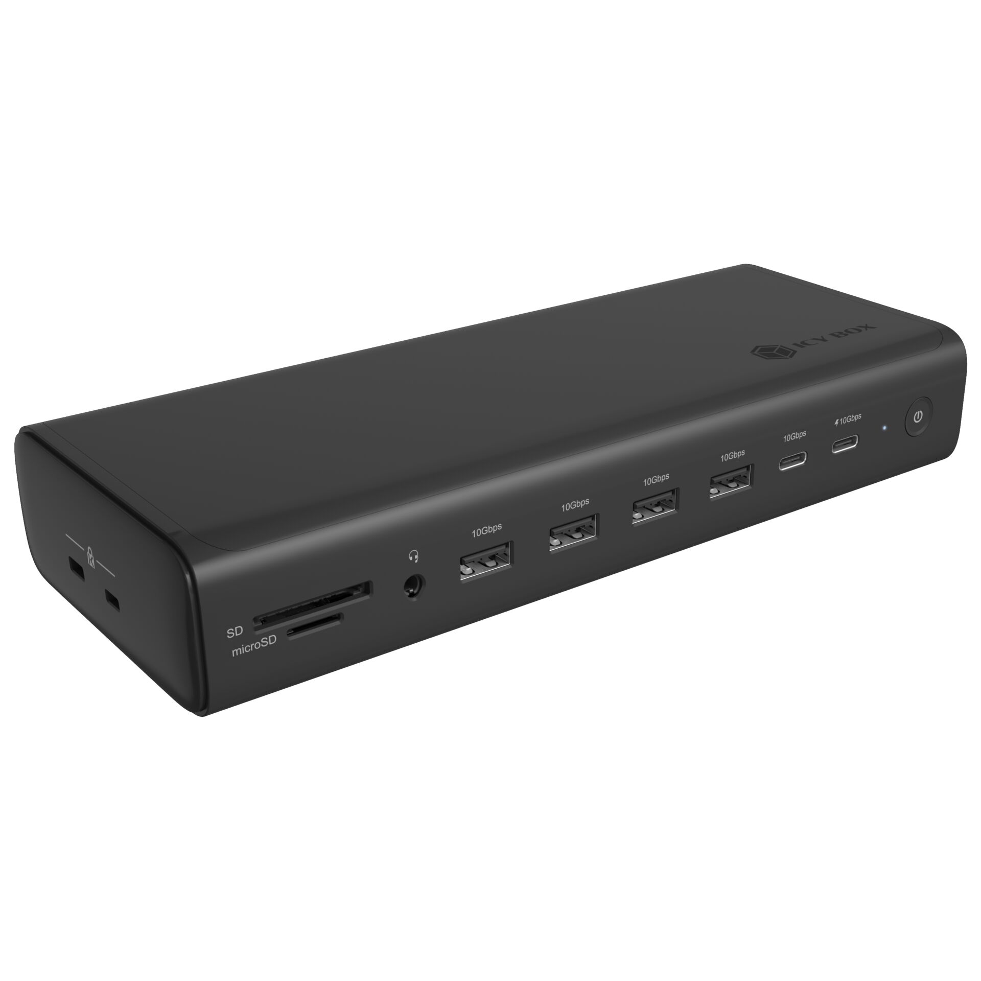 USB-C-Hub, 10 Gbps USB, SD/microSD, Externer Hub, Netzschalter