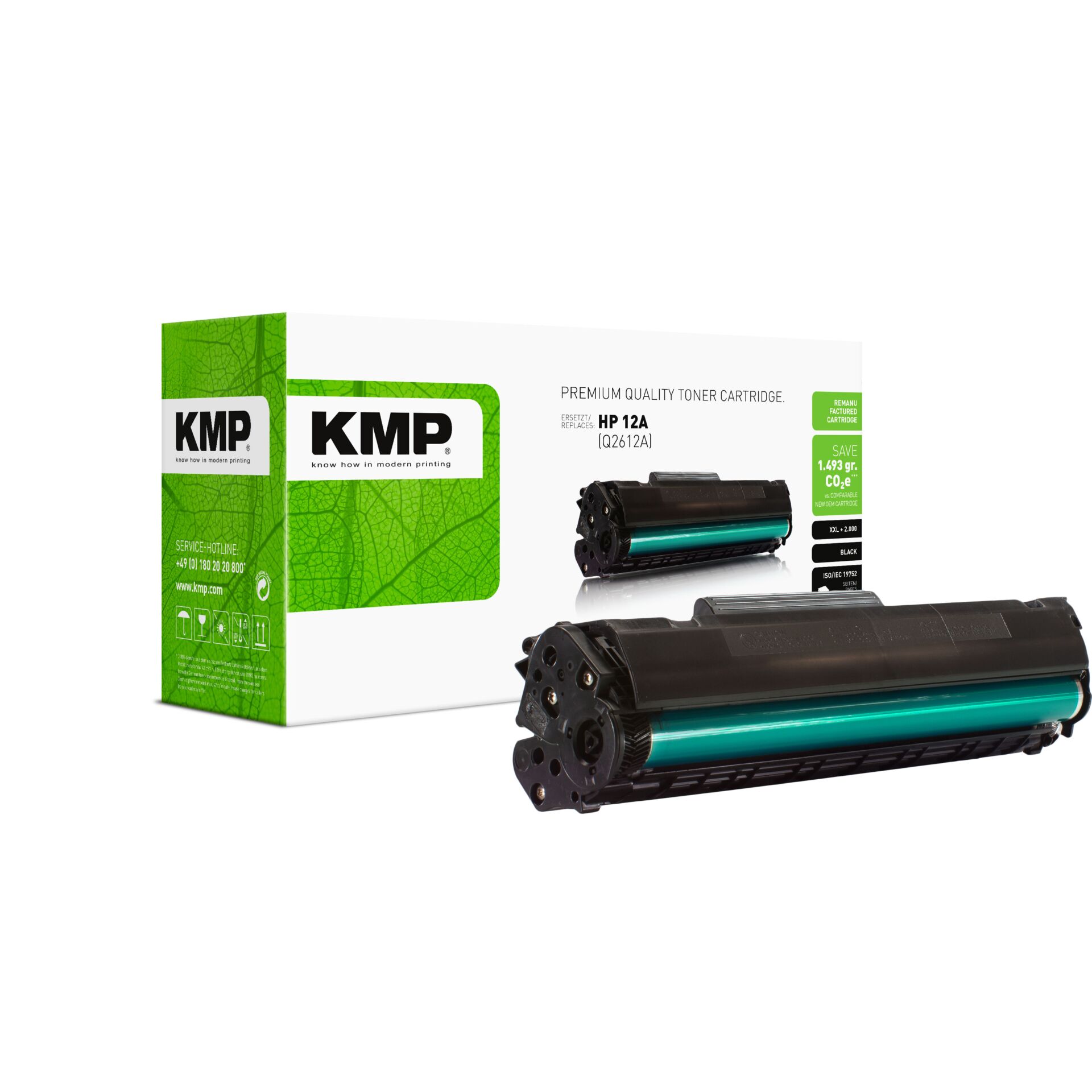 Computerausrüstung, Elektronik, Hardware, Adapter, Pistole, Tonerpatrone, HP 12A, KMP, Schwarze Tonerpatrone, Trommel-Einheit
