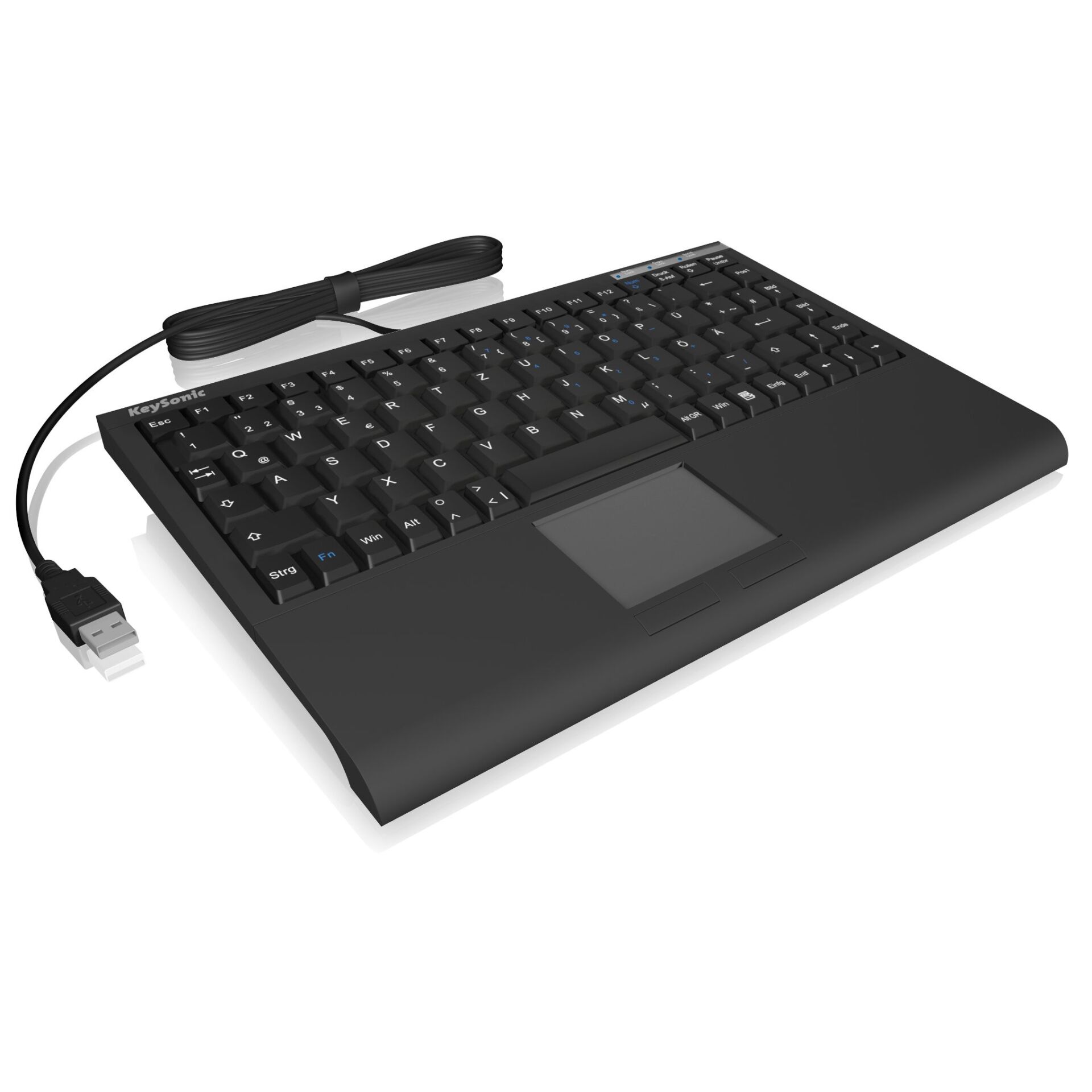 Tastatur, USB-Tastatur, Kompakt-Tastatur, QWERTZ, Trackpad