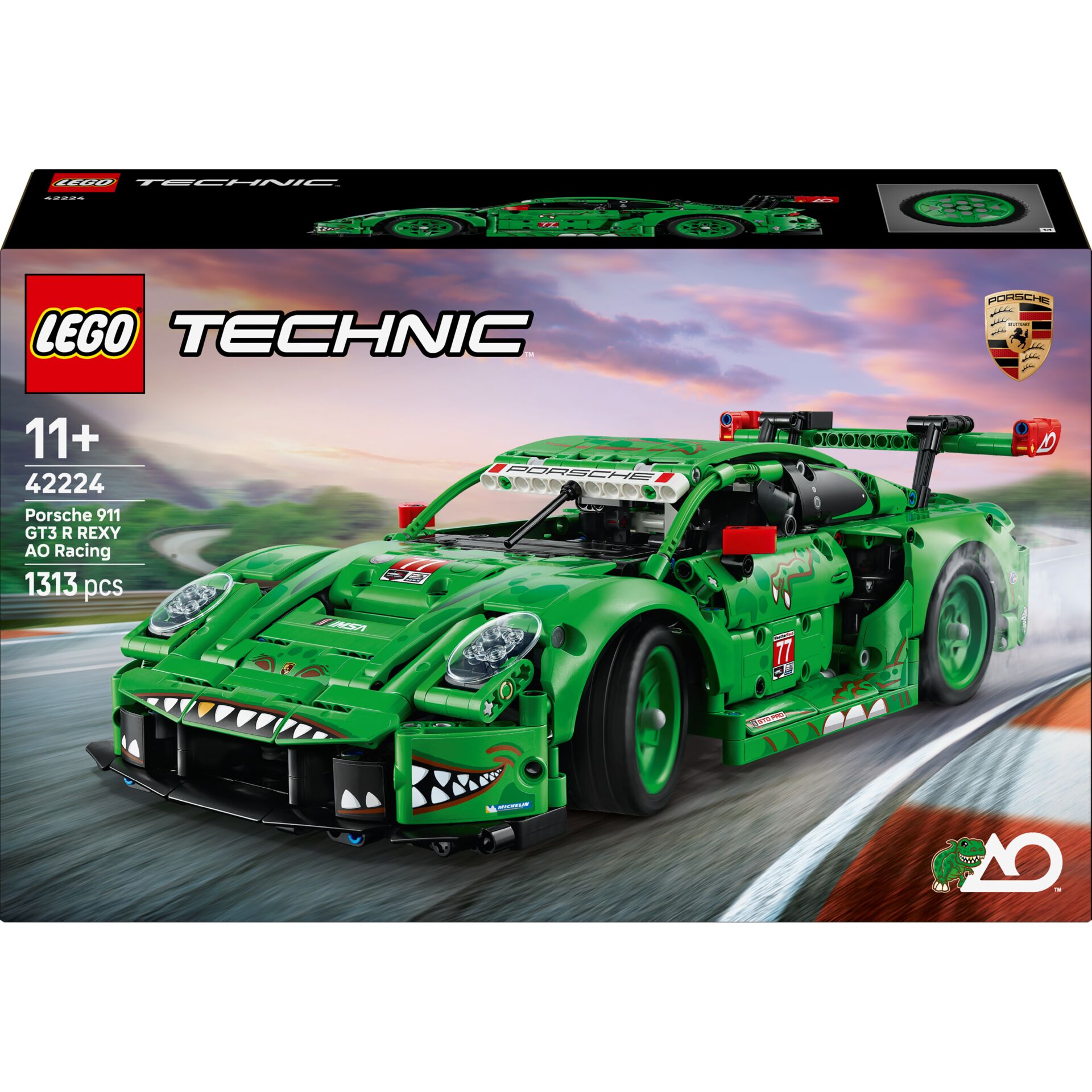 Lego, Technic, Porsche, Rennwagen, Grün