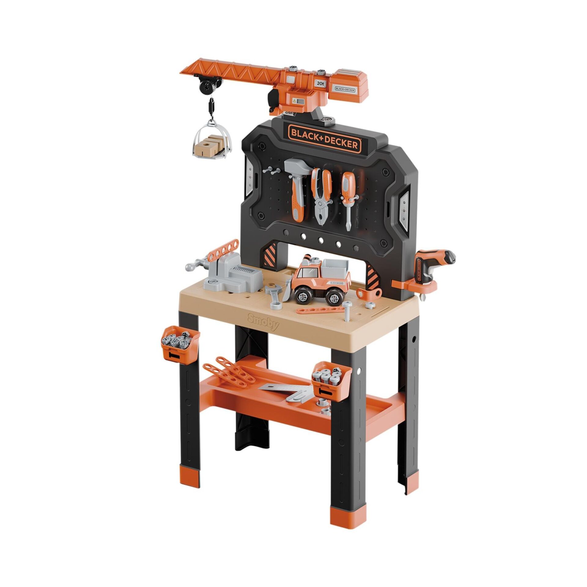 werkbank, werkzeugset, spielzeugwerkbank, orange, werkzeughaken