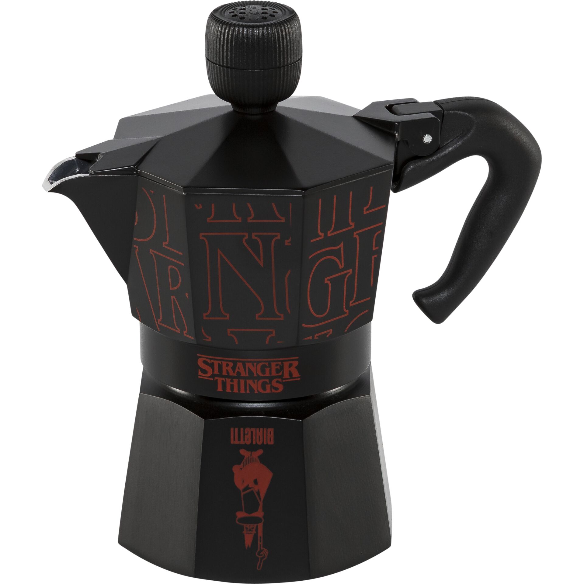 Kaffeekanne, Espressokanne, Metallic, Druck Muster, Stranger Things