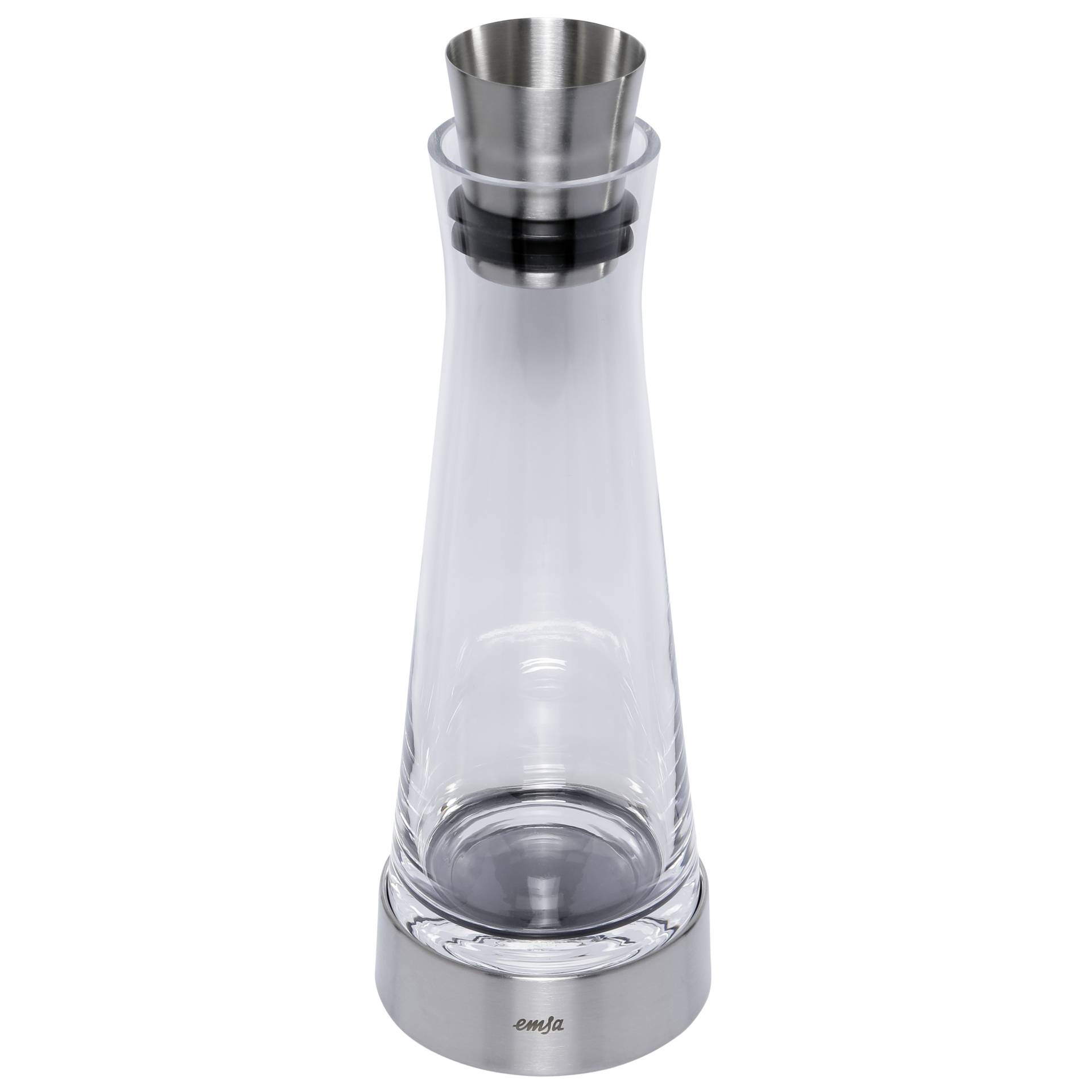 Karaffe, Glas, Maßeinheit, Schwarz-Silber, Vorrat