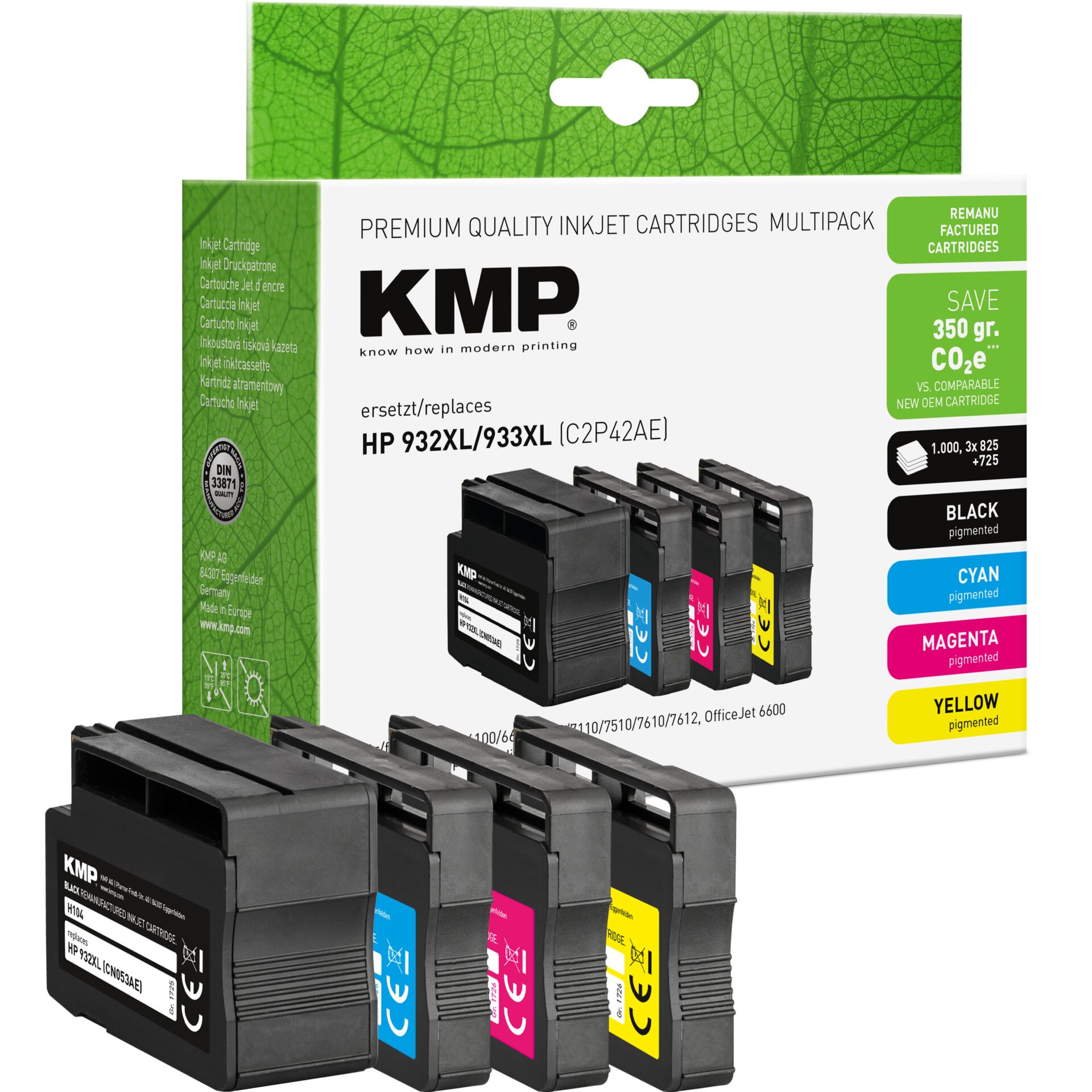 Adapter, Elektronik, Computer-Ausrüstung, Computerausrüstung, QR-Code, Kartusche, Tintenpatronen, HP-kompatibel, CMYK, Multipack