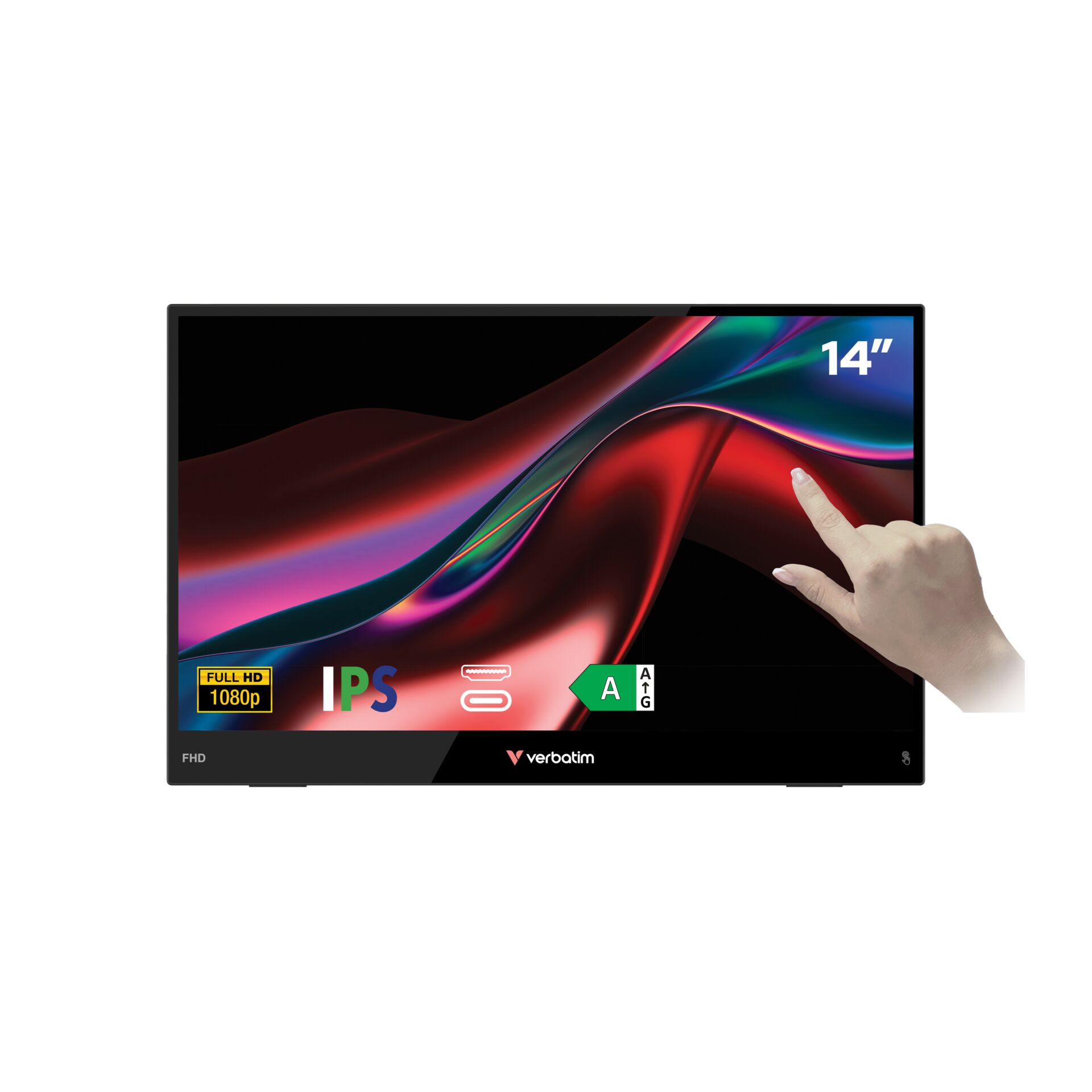 14 Zoll, Monitor, IPS, Touchscreen, Full HD