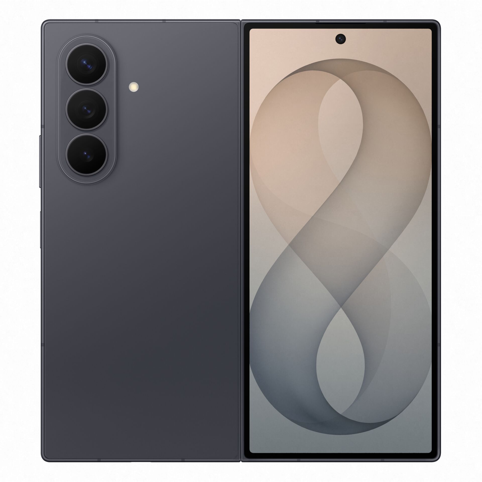 smartphone, Quad-Kamera, Grau, Punch-Hole-Kamera, großer Bildschirm