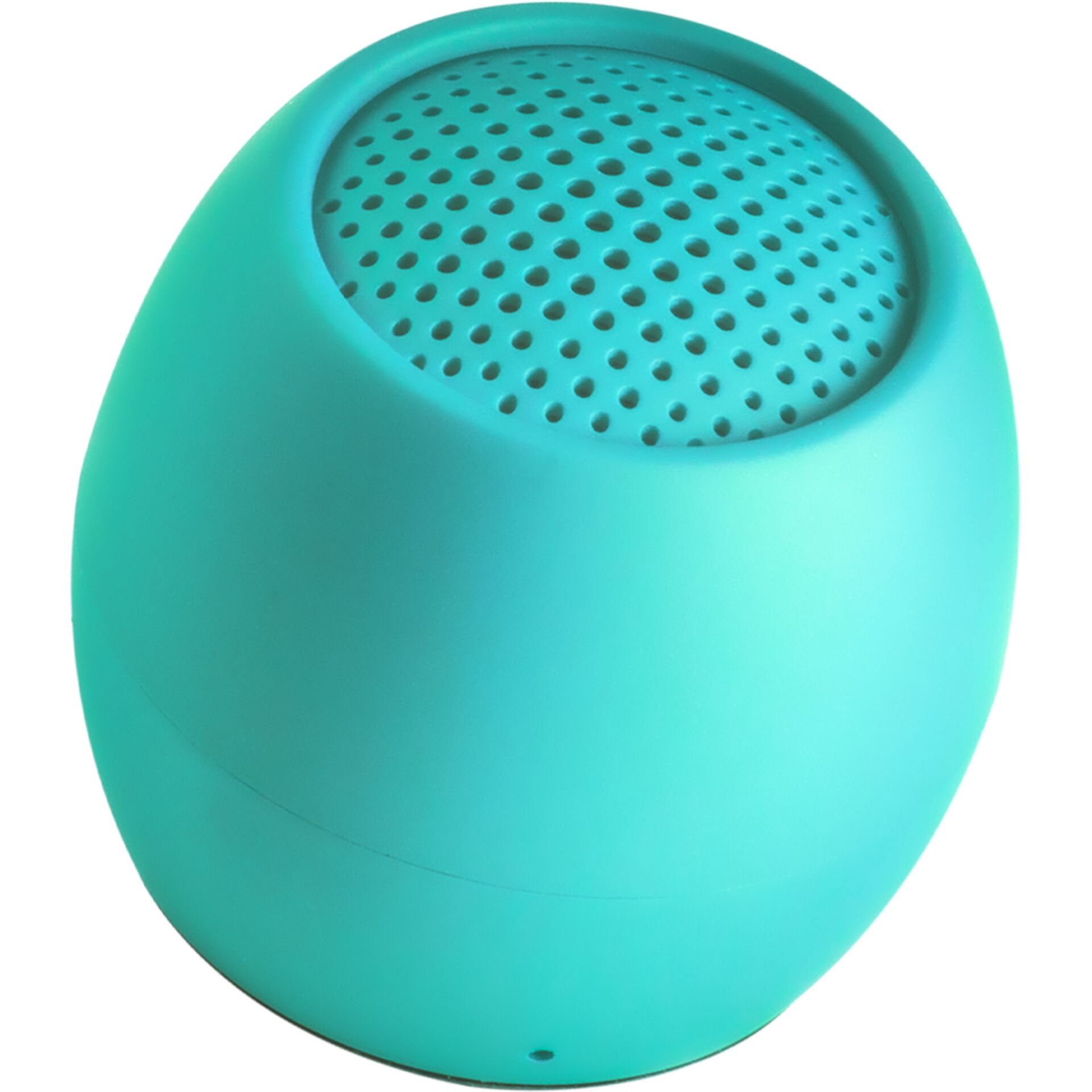 Bluetooth-Lautsprecher, tragbarer Lautsprecher, Türkis, perforiertes Gitter, runde Form