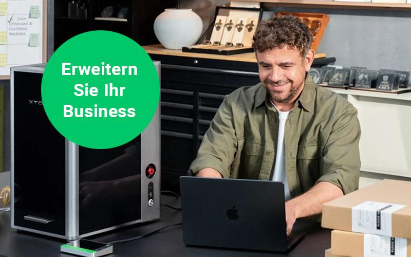 Laptop, Mann, Werkstatt, 2-3 Farben, Drucker