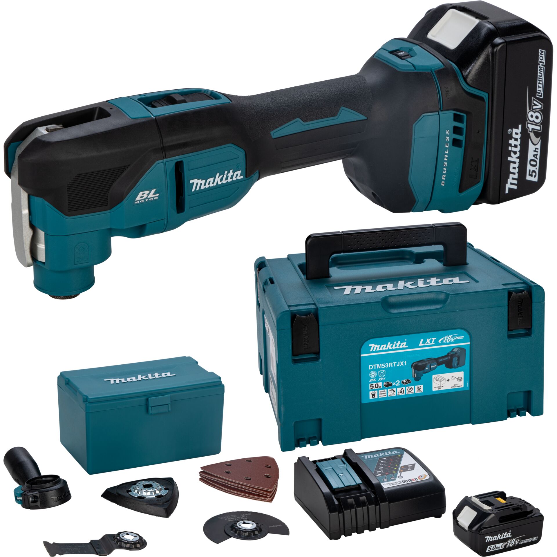 Akku-Schrauber, 18V, Makita, Kassette, Zubehörset