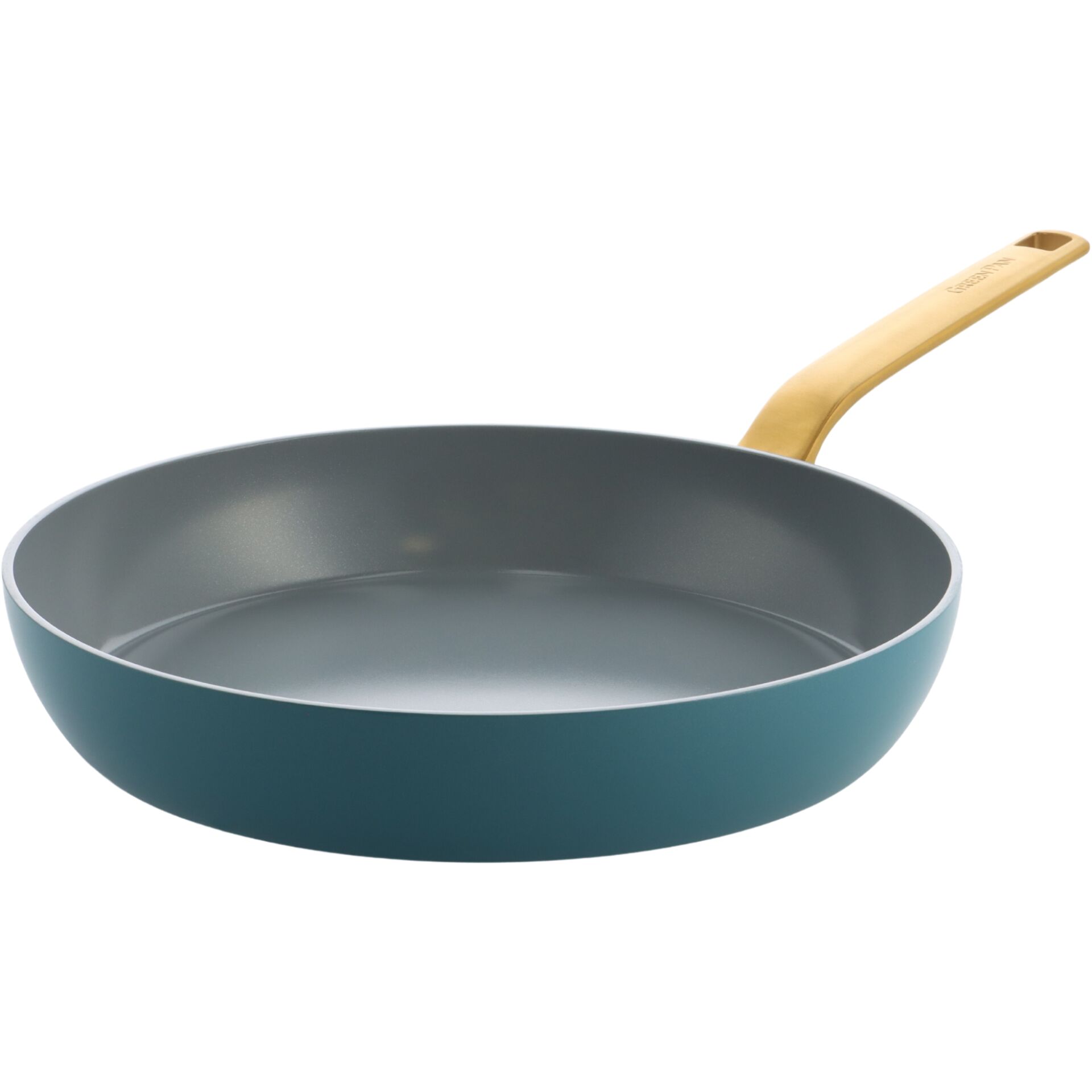Pfannen, Antihaft, Blau, Metallgriff, Runde Pfanne