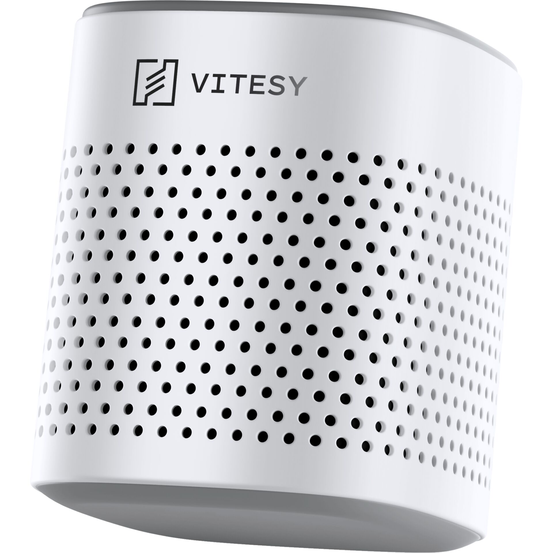 Smart speaker, Perforated metal, White, Voice assistant, VITESY