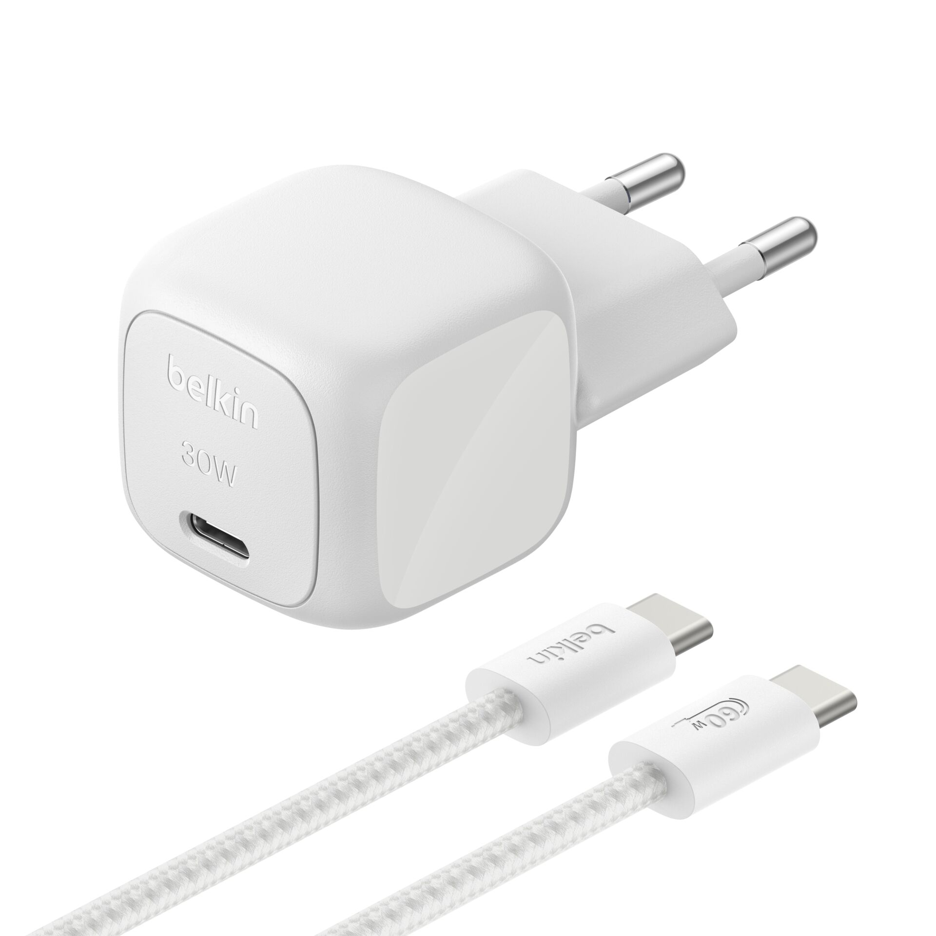 USB-C Ladegerät, 20W Netzadapter, USB-C Anschluss, EU-Stecker, Kabel enthalten