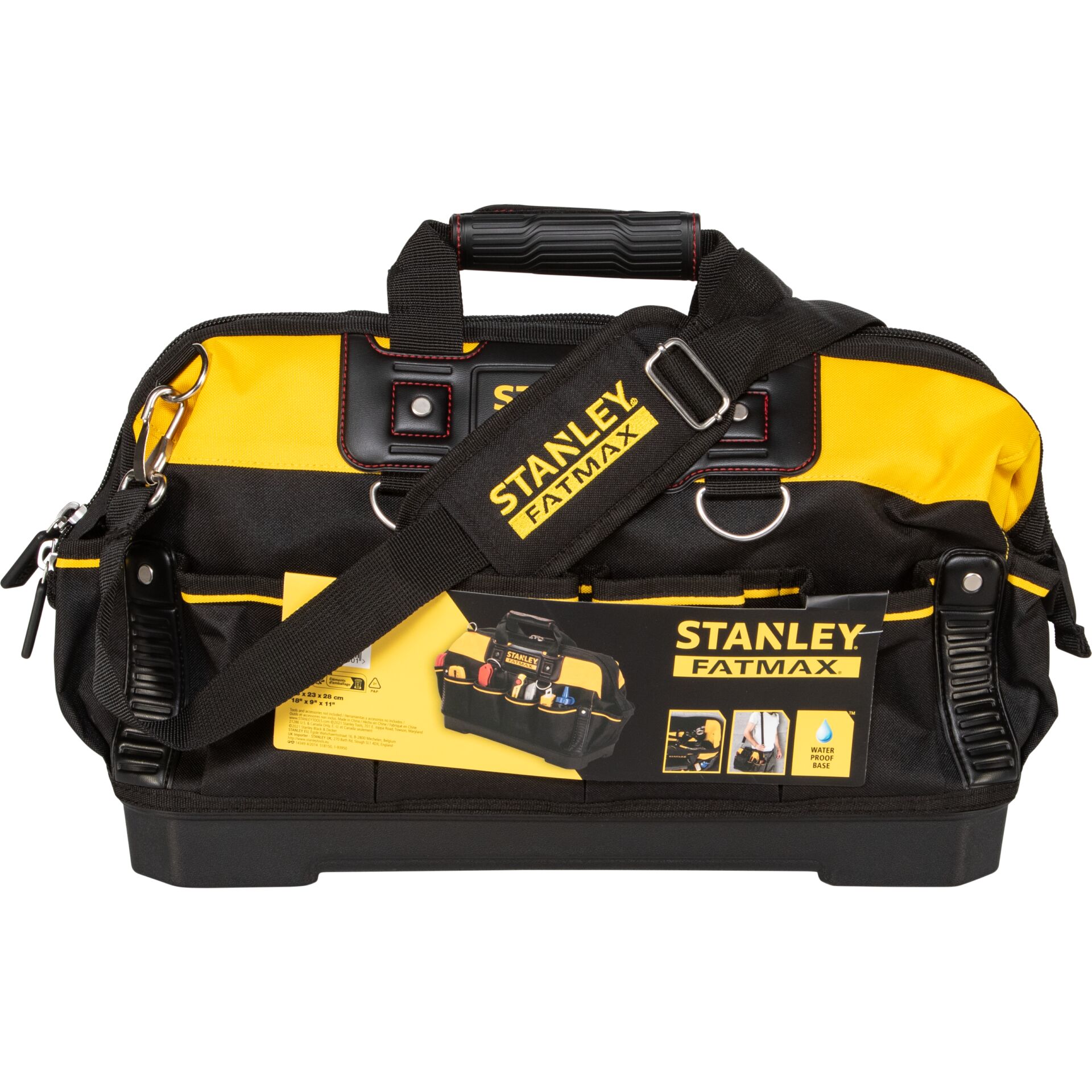 Werkzeugtasche, Werkzeug-Organizer, FatMax, Zangen, Schraubendreher, Werkzeugtasche, Werkzeugkoffer, gelb-schwarz, Tragegurt, Stanley FatMax