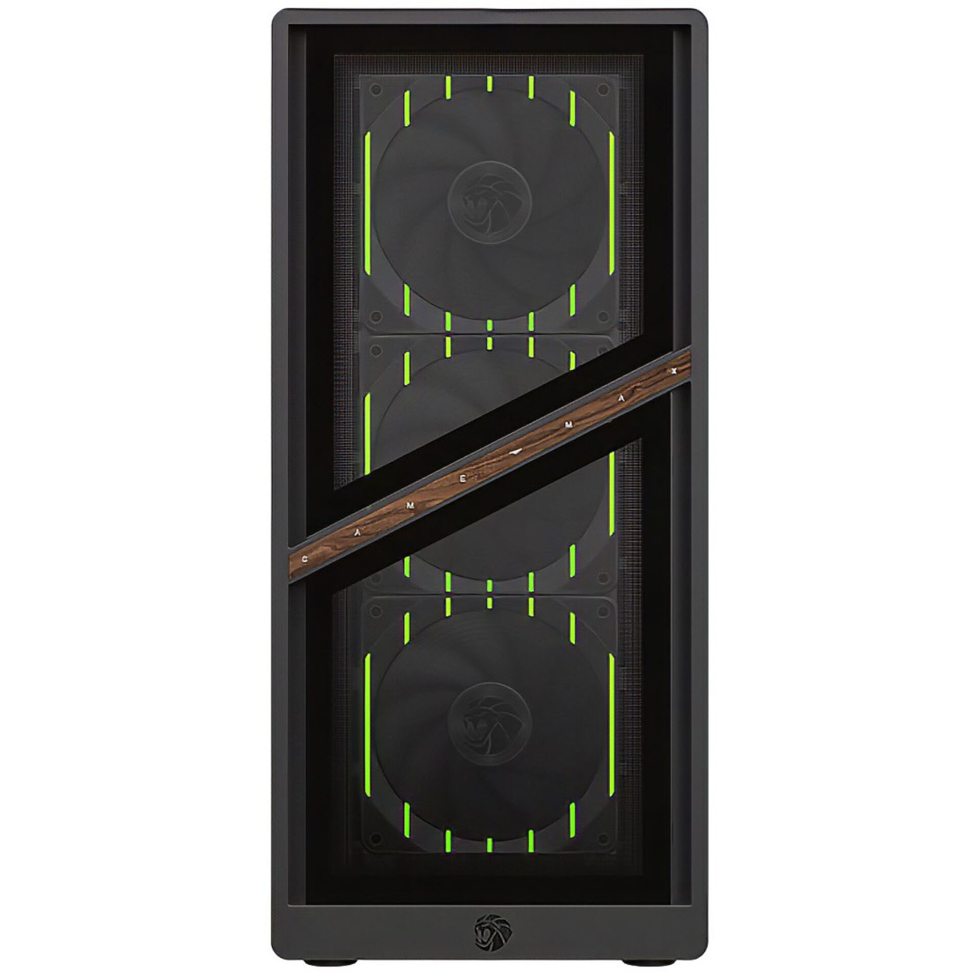 GPU-Servergehäuse, Gehäuse Innenansicht, Lüfterrahmen, RGB-Lichtstreifen, Mid-Tower Gehäuse