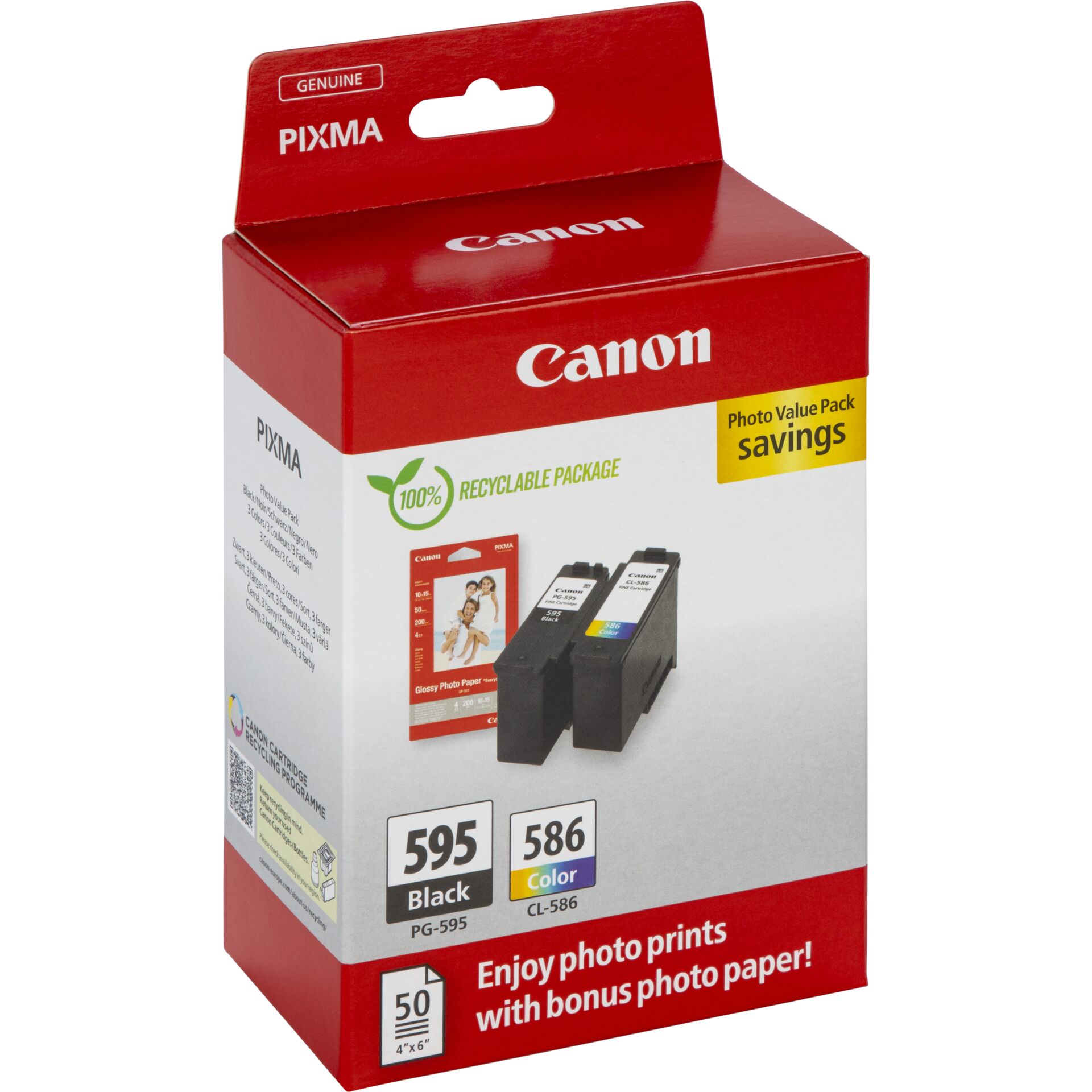 Tintenpatrone, Canon, PG-595, CL-586, Color Black, Canon cartridge, PG-595 black, CL-586 color, Tintenpatrone, Druckerzubehör