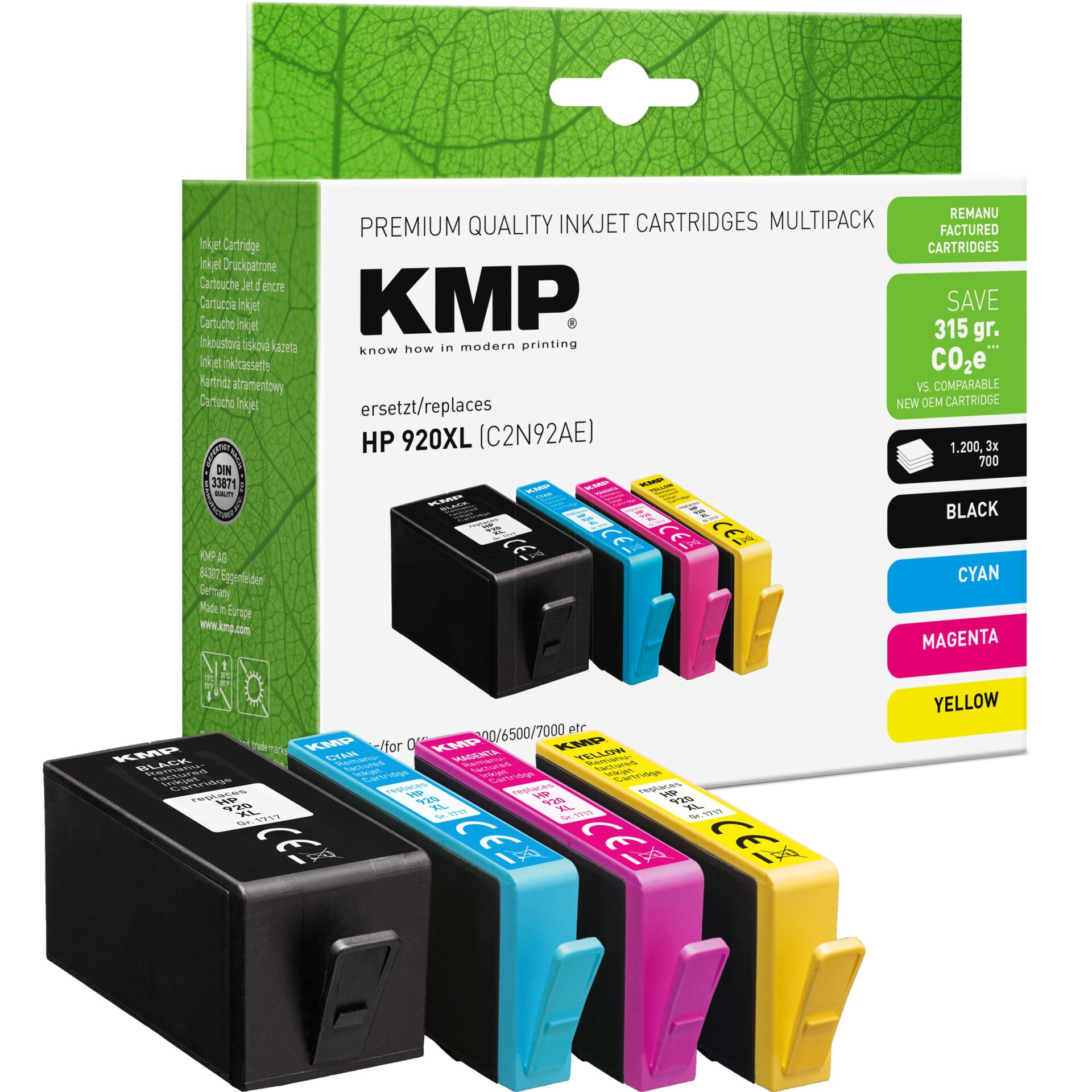Tintenpatronen, Druckerpatronen, HP Kompatible, Color-Set, Multipack, Tintenpatronen, Druckertinten, HP kompatible, Mehrfarbig, Multipack