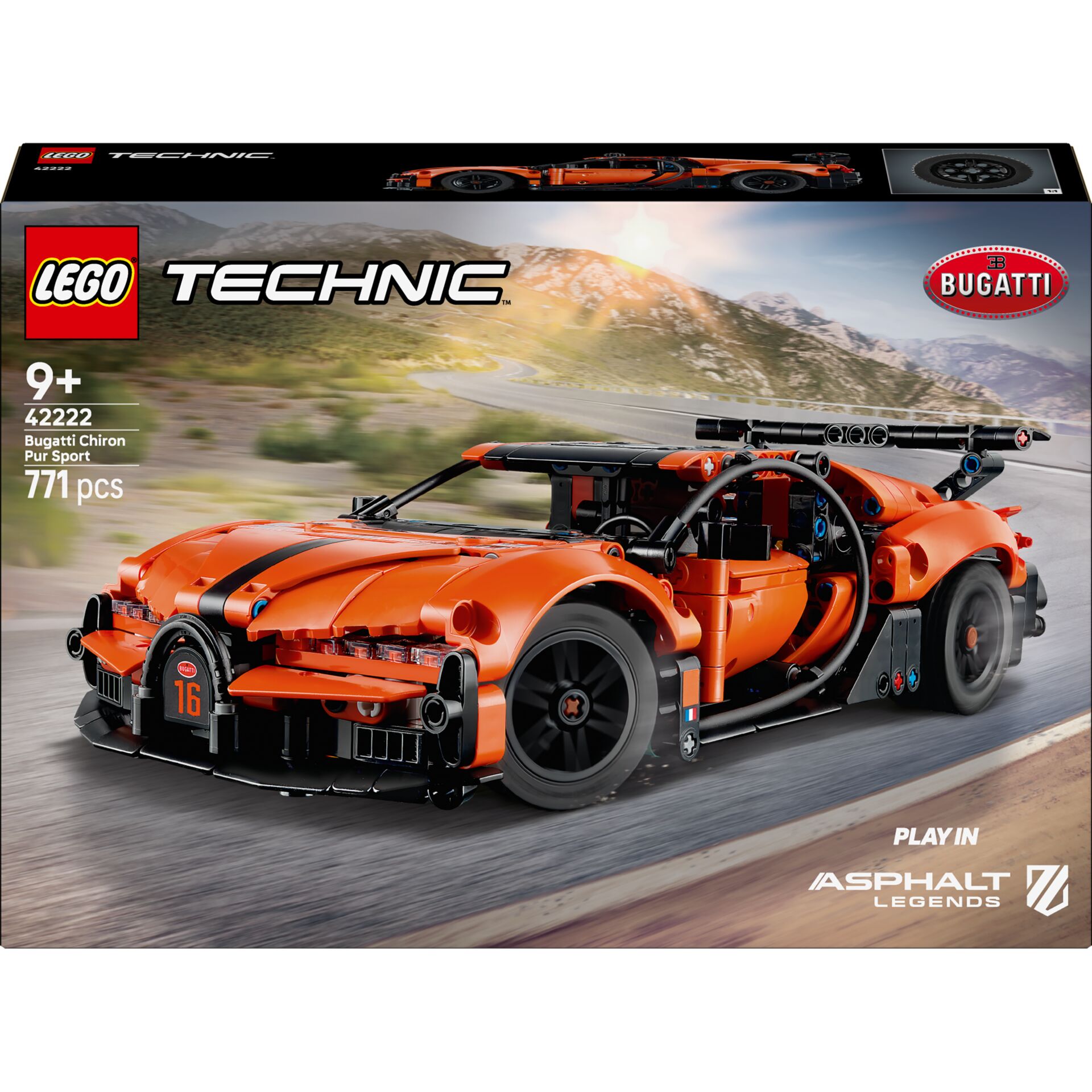 Lego Technic, Sportwagen, Orange, 6-Rad, Pneumatik