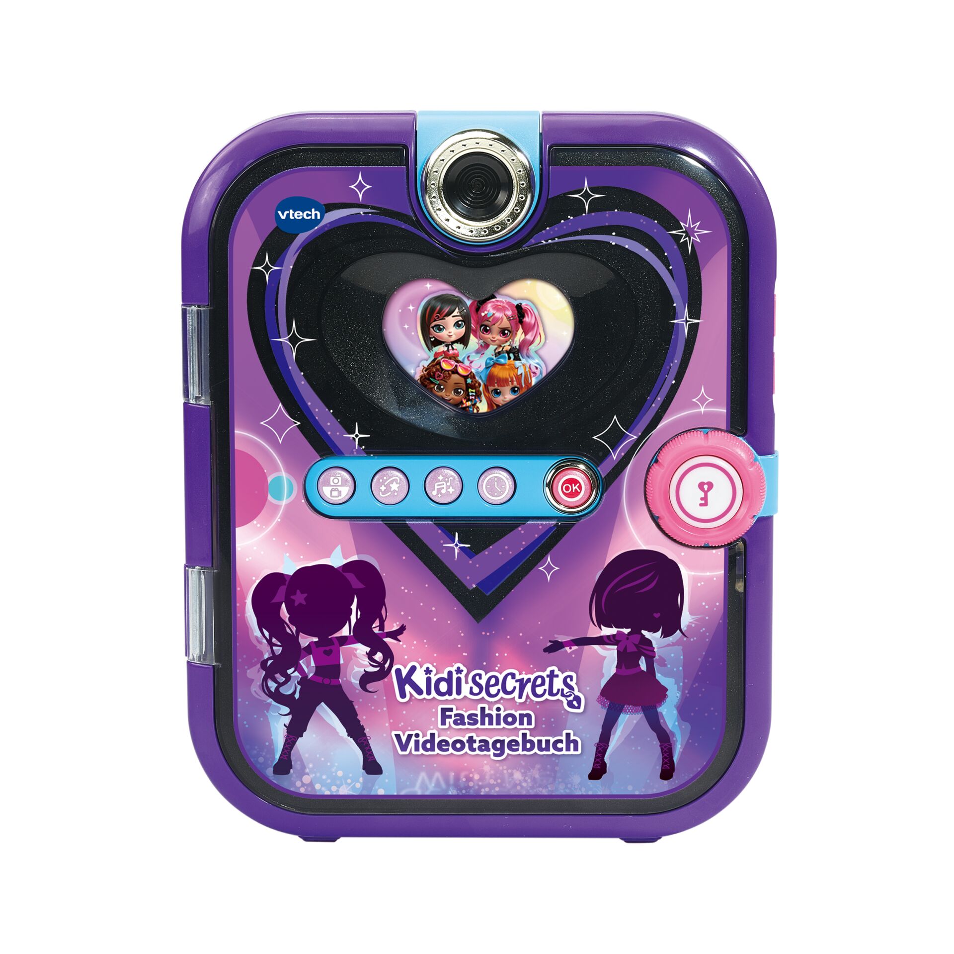 Kinderkamera, Lernkamera, Filme-Player, Kids-Videoalbum, Violett-schwarz