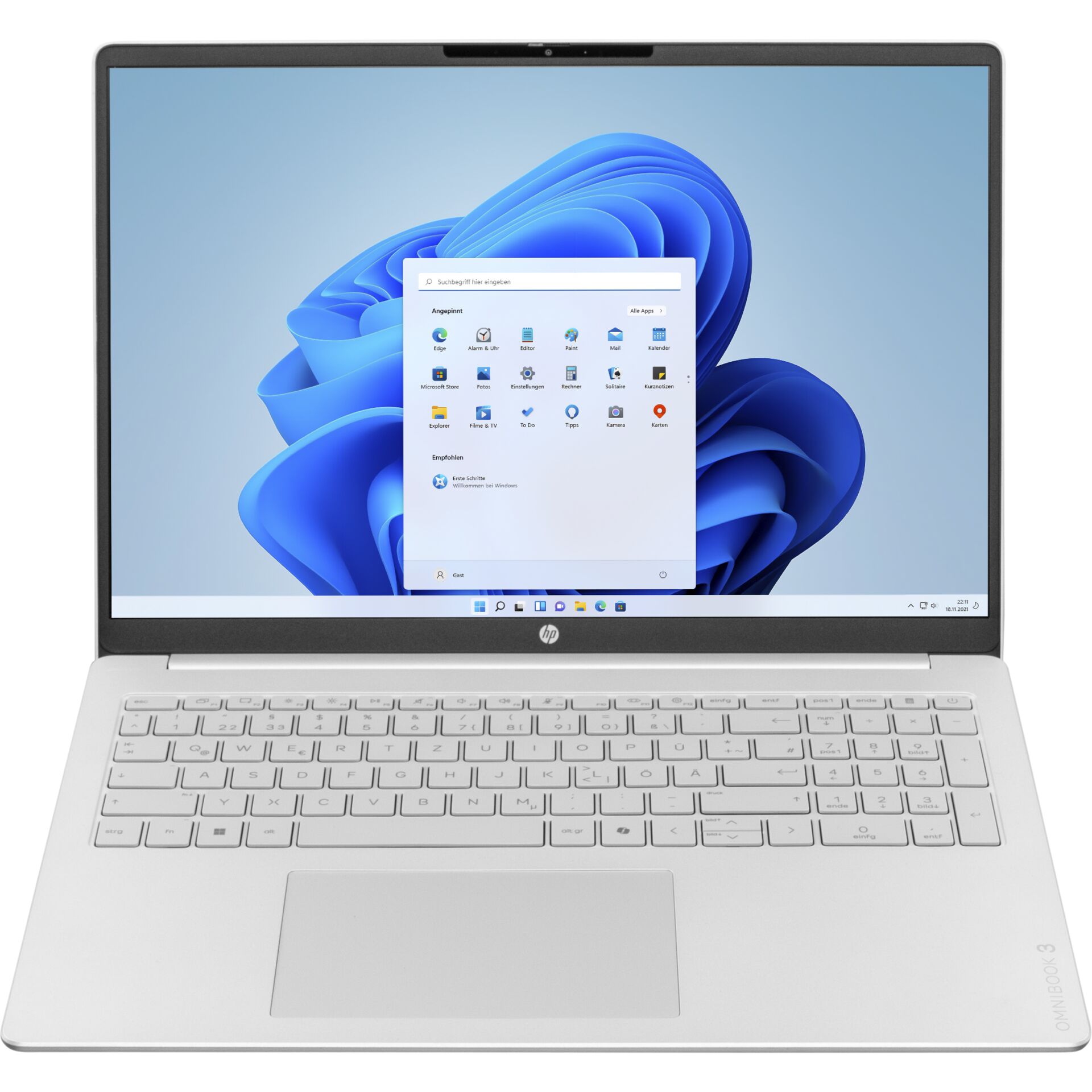 Laptop, Notebook, Silber, Weiß, Windows 11