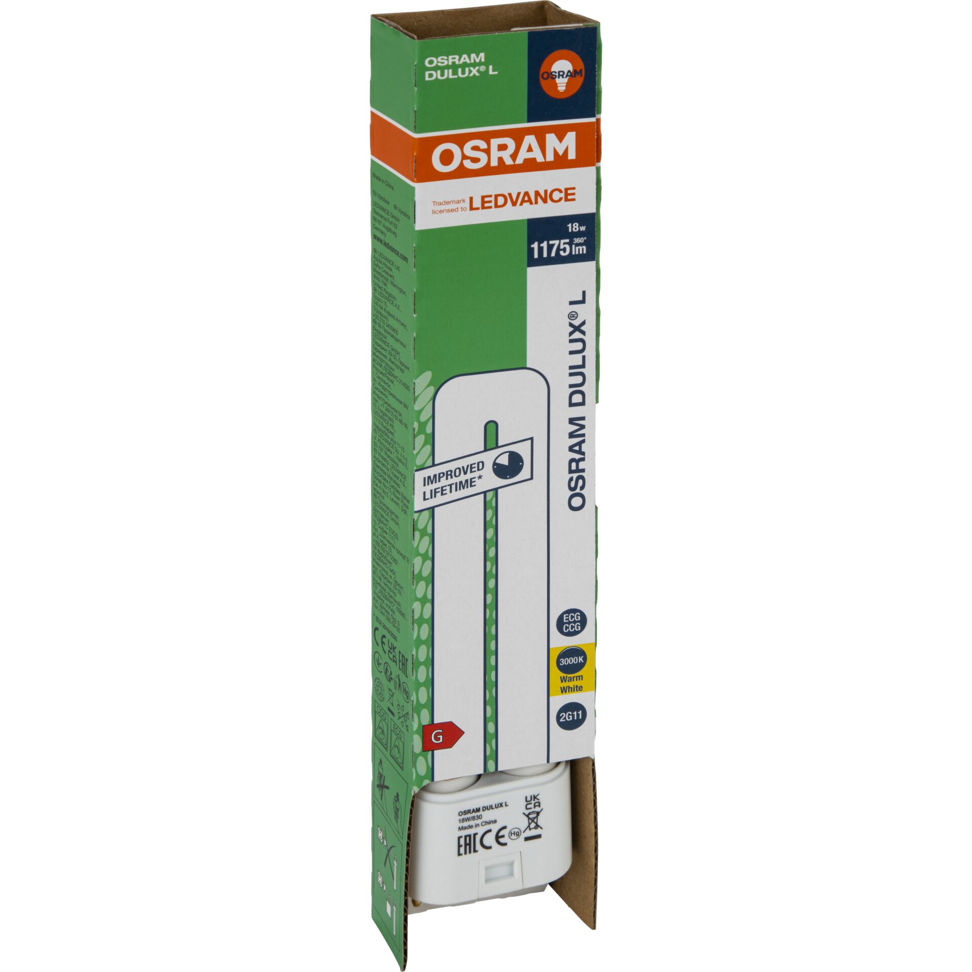 LED-Licht, OSRAM, DULUX L, 1175 lm, warmweiß
