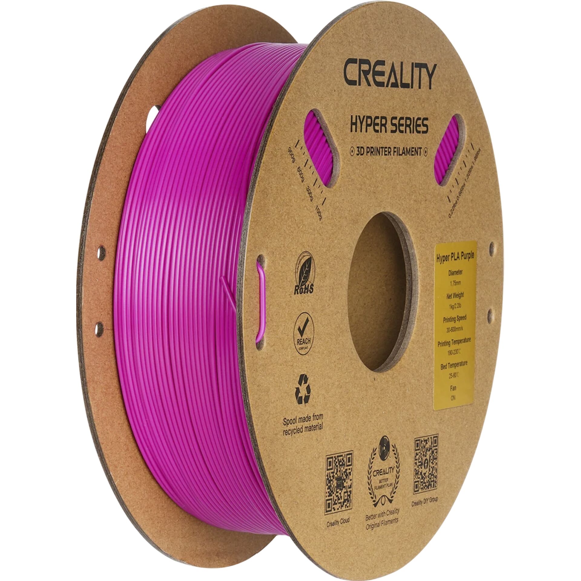 3D-Druck Filament, PLA-Filament, Lila, Spule, Hyper-Serie