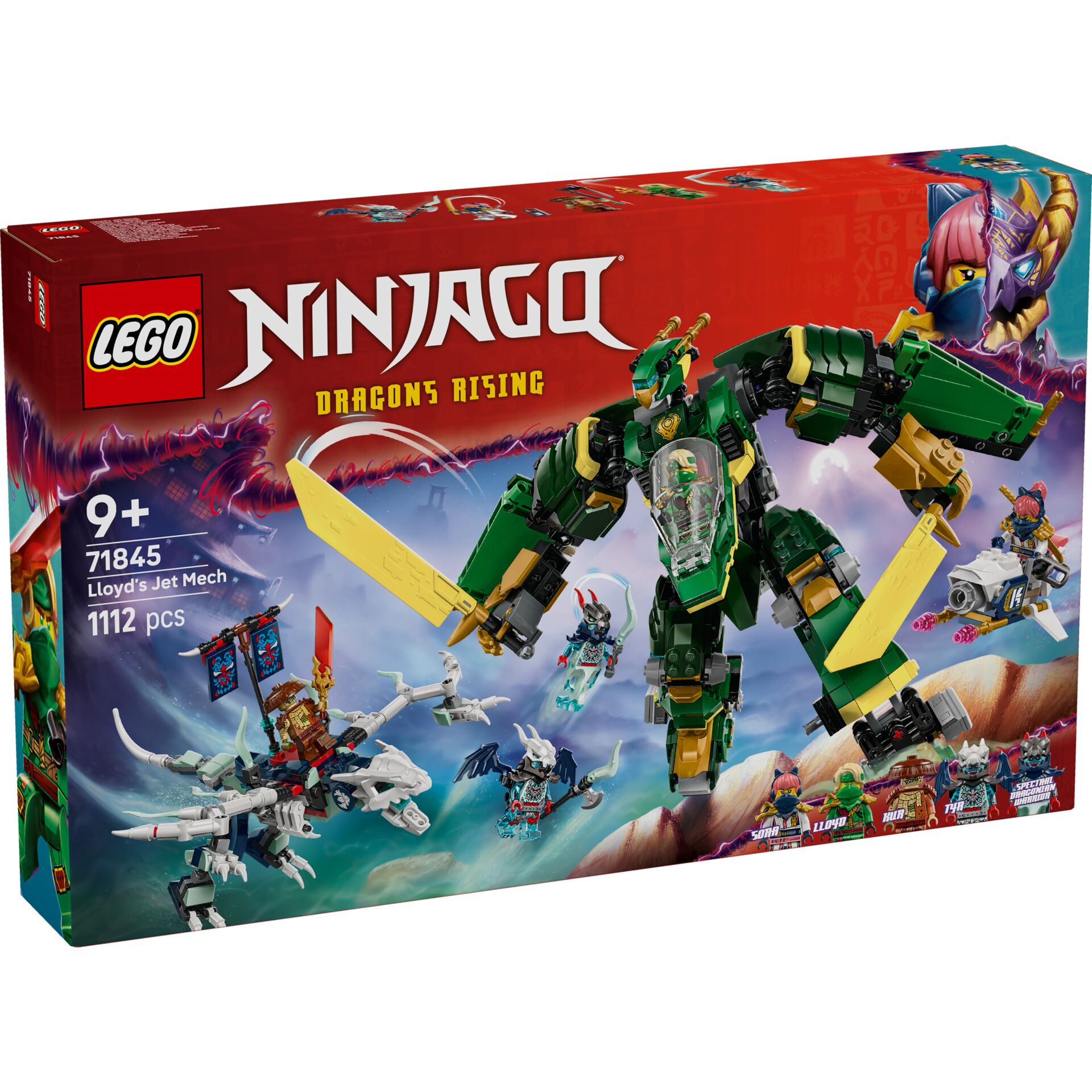 NinjaGo Set, Dragons Rising, Lloyds Jet Mech, Lego Set, 1112 pcs