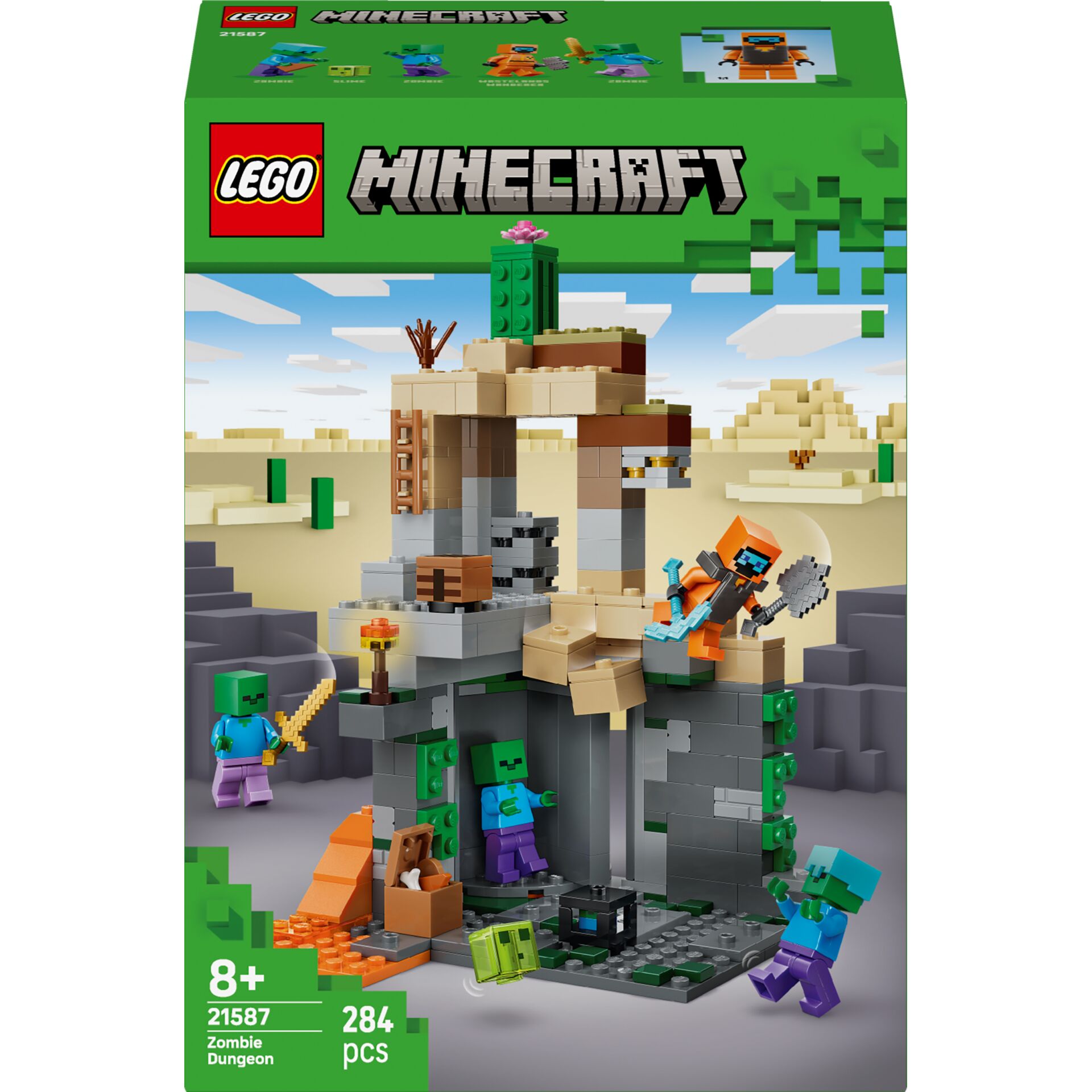 Lego, Minecraft, Zombie, Bauwerk, Kieferzombie