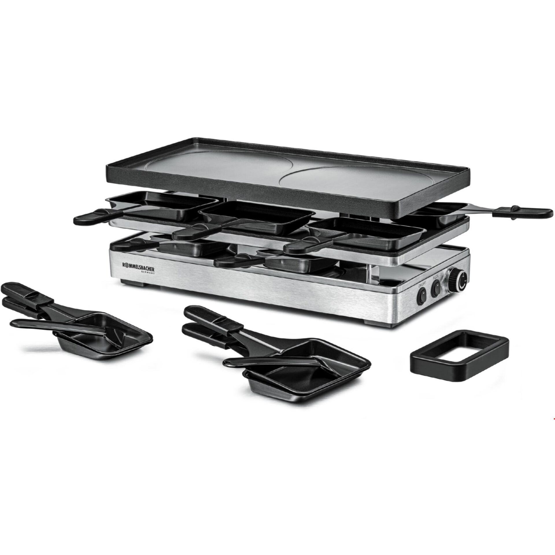 Kontaktgrill, Grillplatten, Elektrischer Grill, Kochset, Römelsbacher